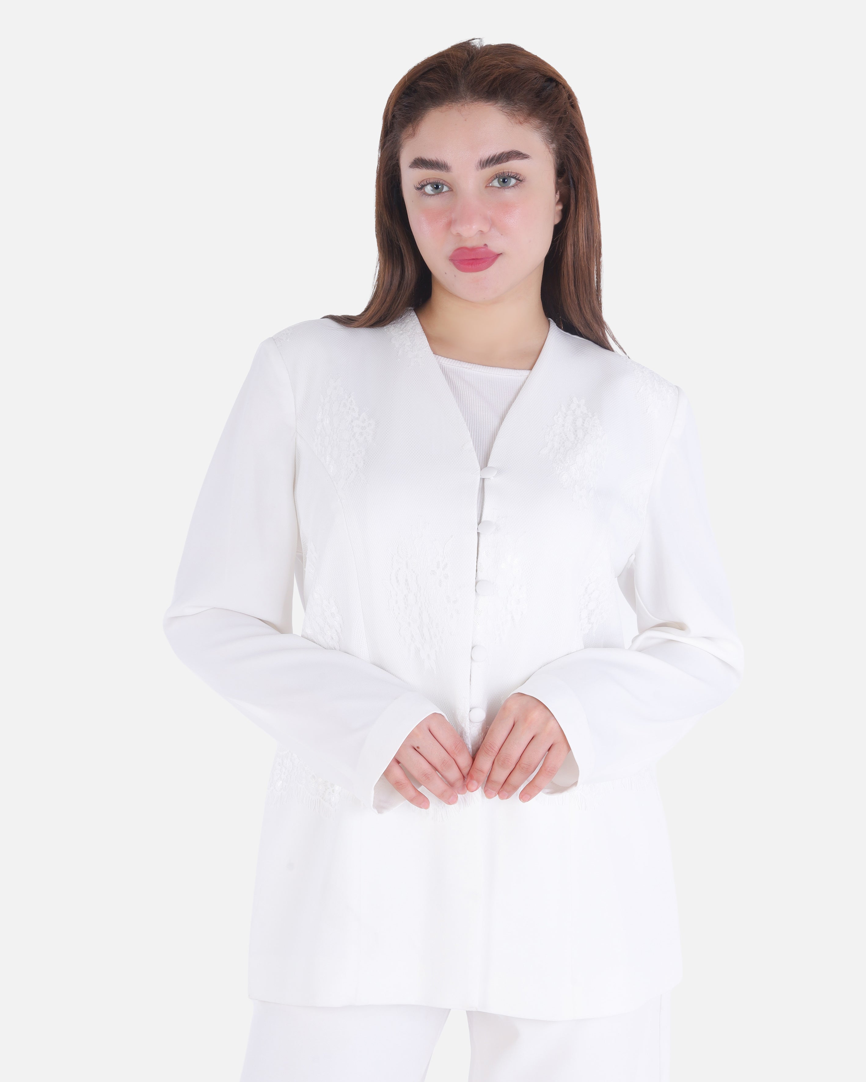 Lace Detail Blazer with Front Buttons 2003/162