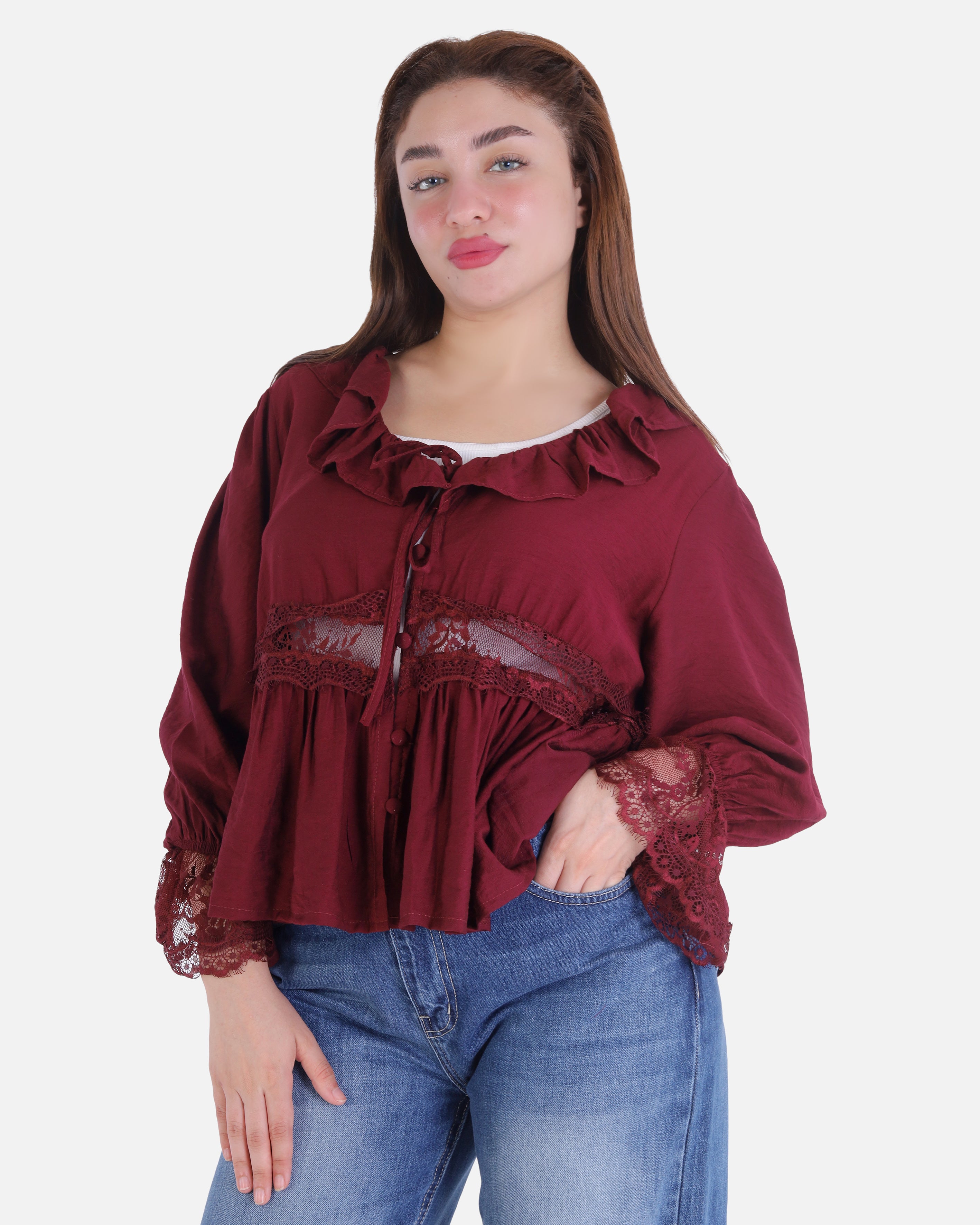 Short Blouse with Lace Details 2003/171
