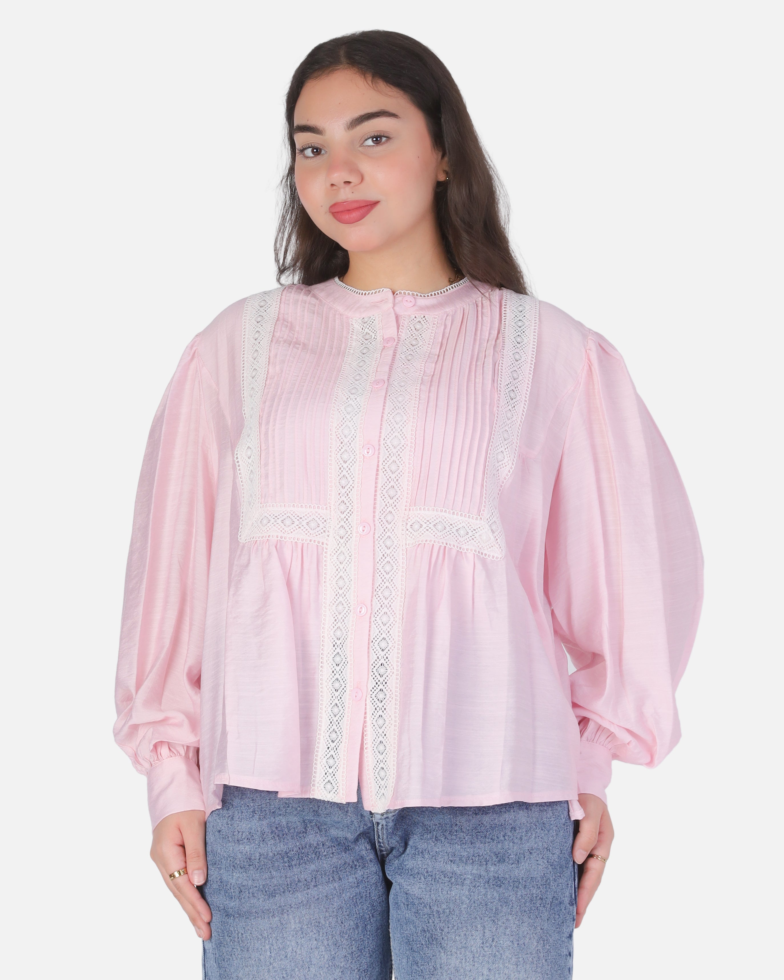 Button-Up Puff Sleeve Blouse 2003/172