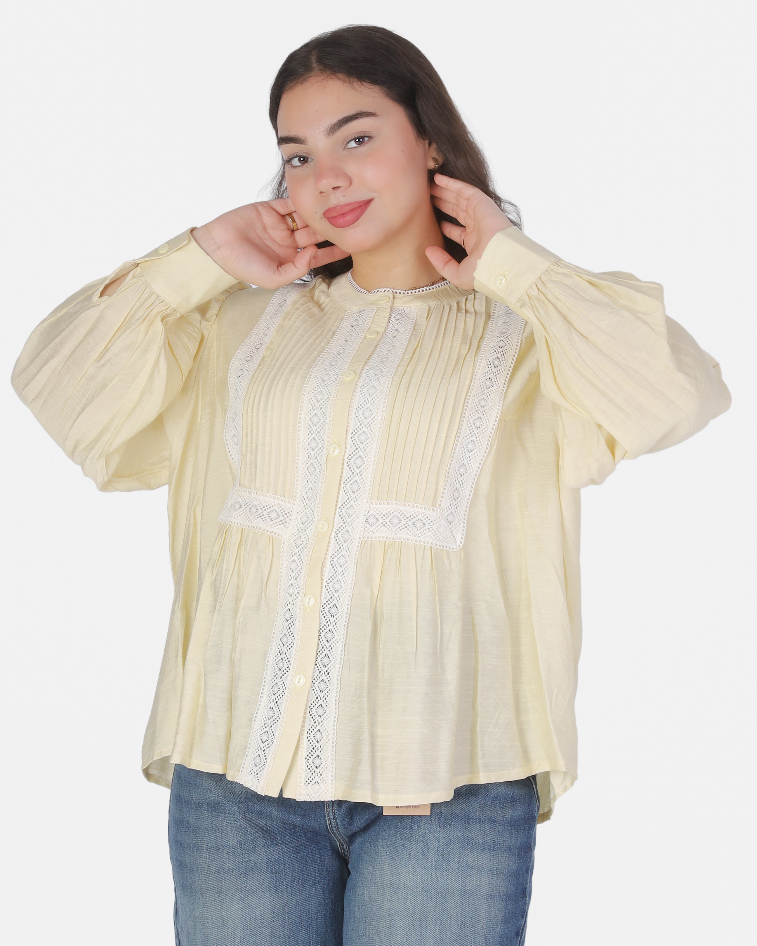 Button-Up Puff Sleeve Blouse 2003/172