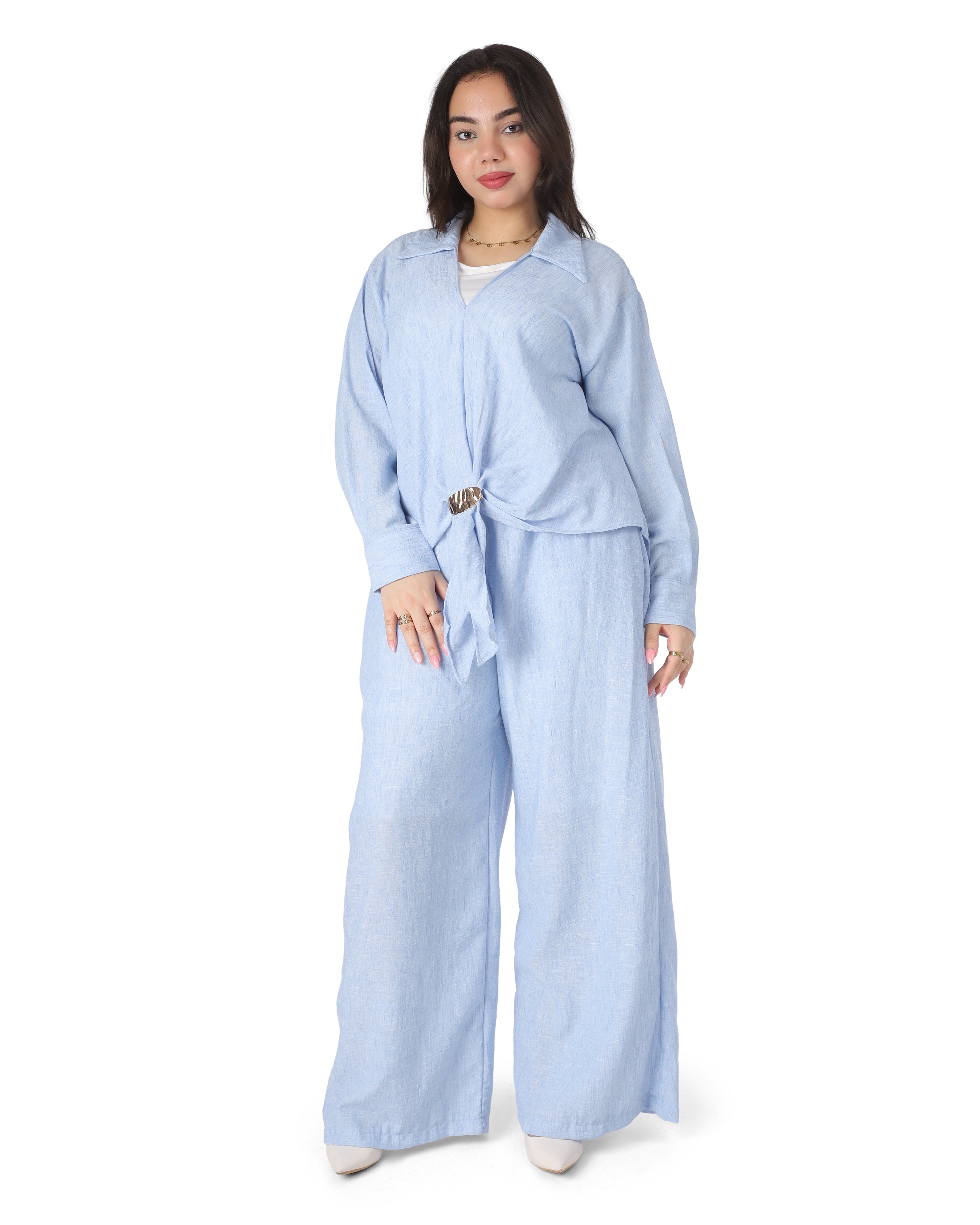 Textured Adjustable Buckle Co-Ord Set 2003/201/1