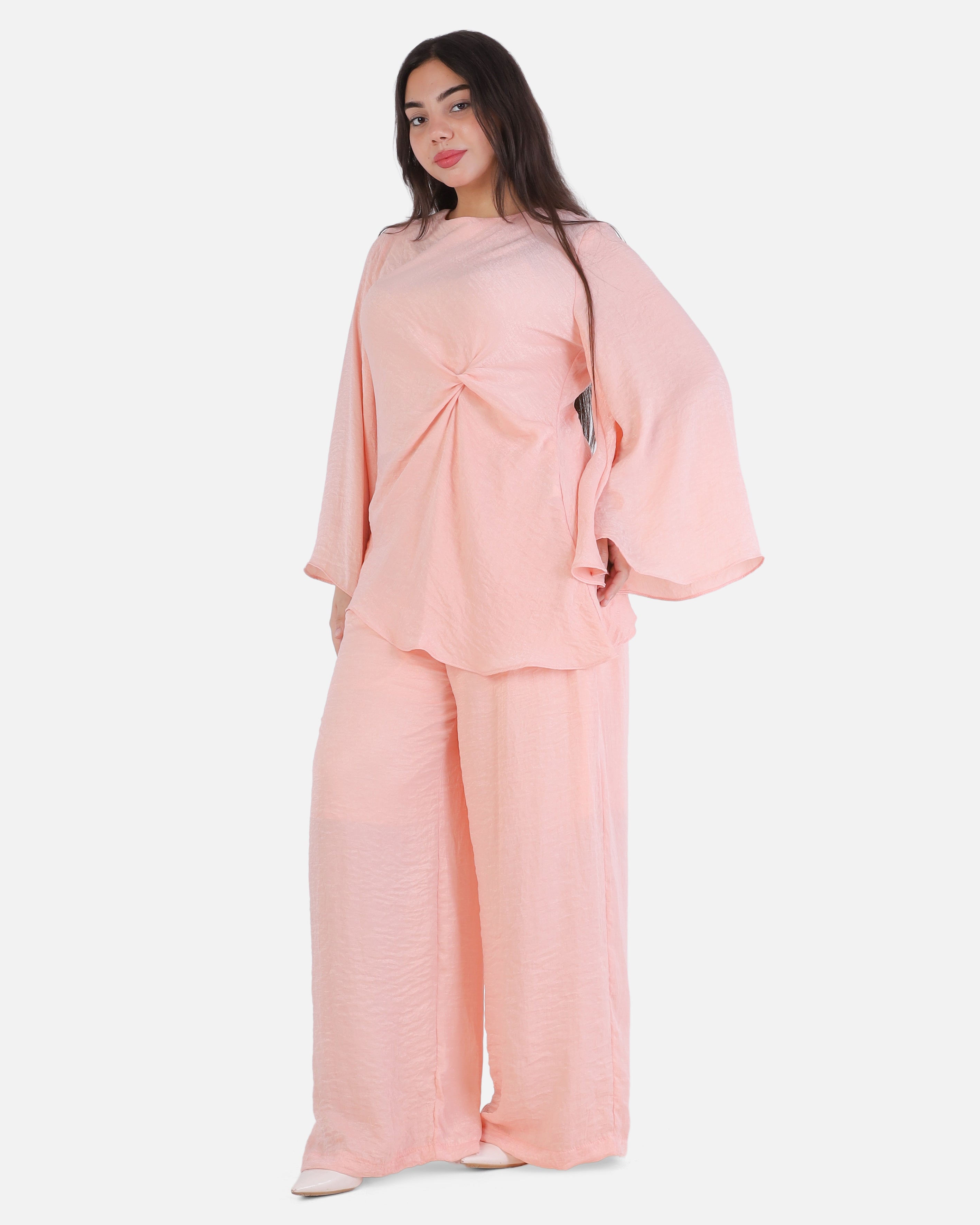 Elegant Flowing Blouse & Wide-Leg Pants Set 2003/235