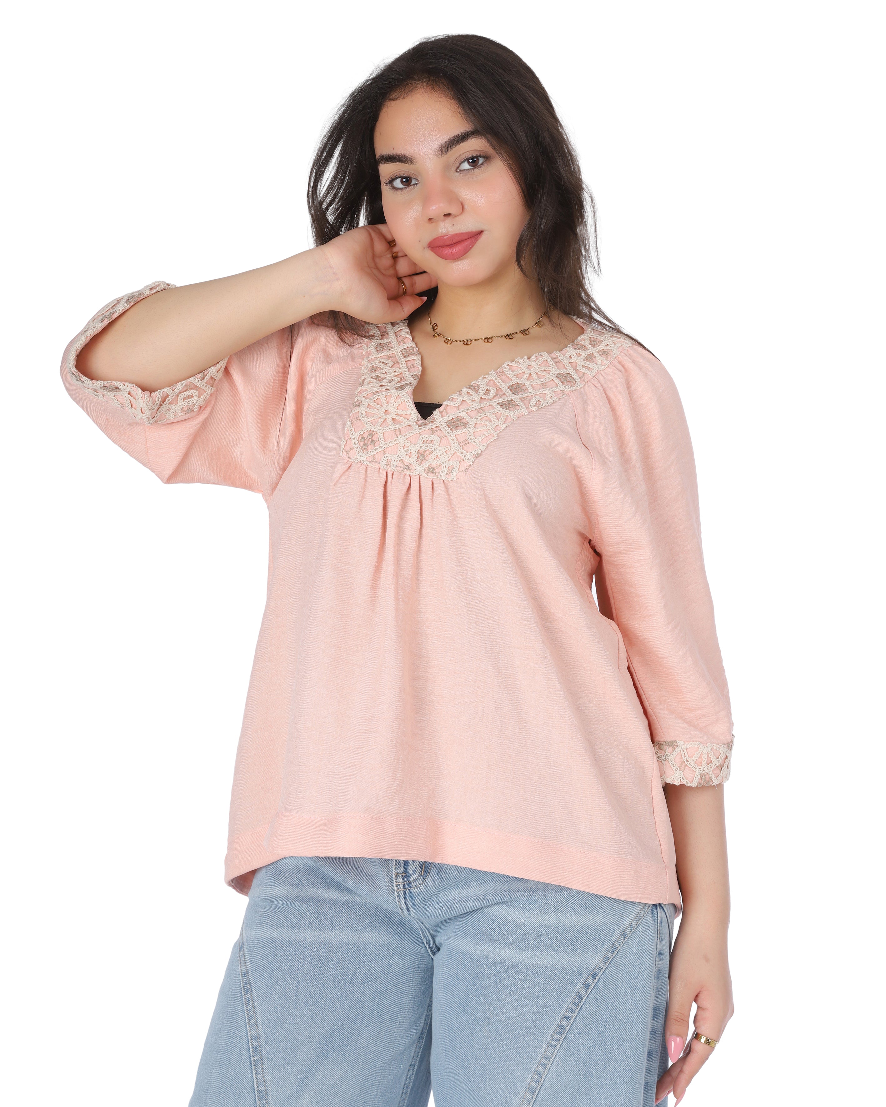 Short Sleeve V-Neck Blouse 2006/098