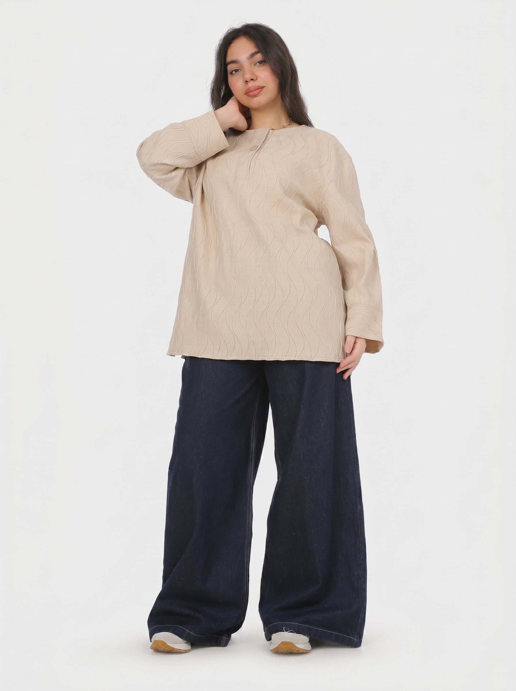 Long Blouse with Single-Button Detail 2006/148