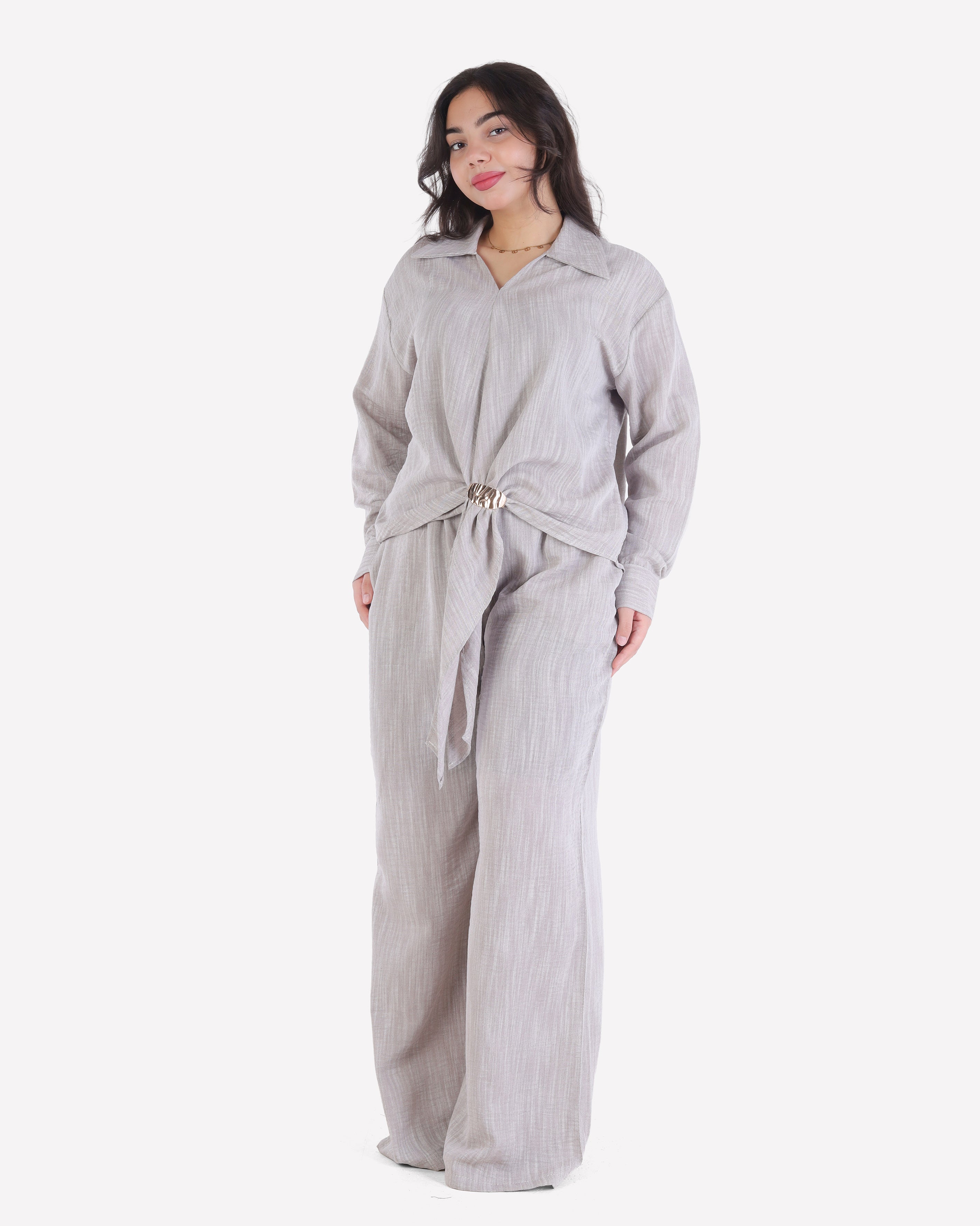 Textured Adjustable Buckle Co-Ord Set 2006/201/4