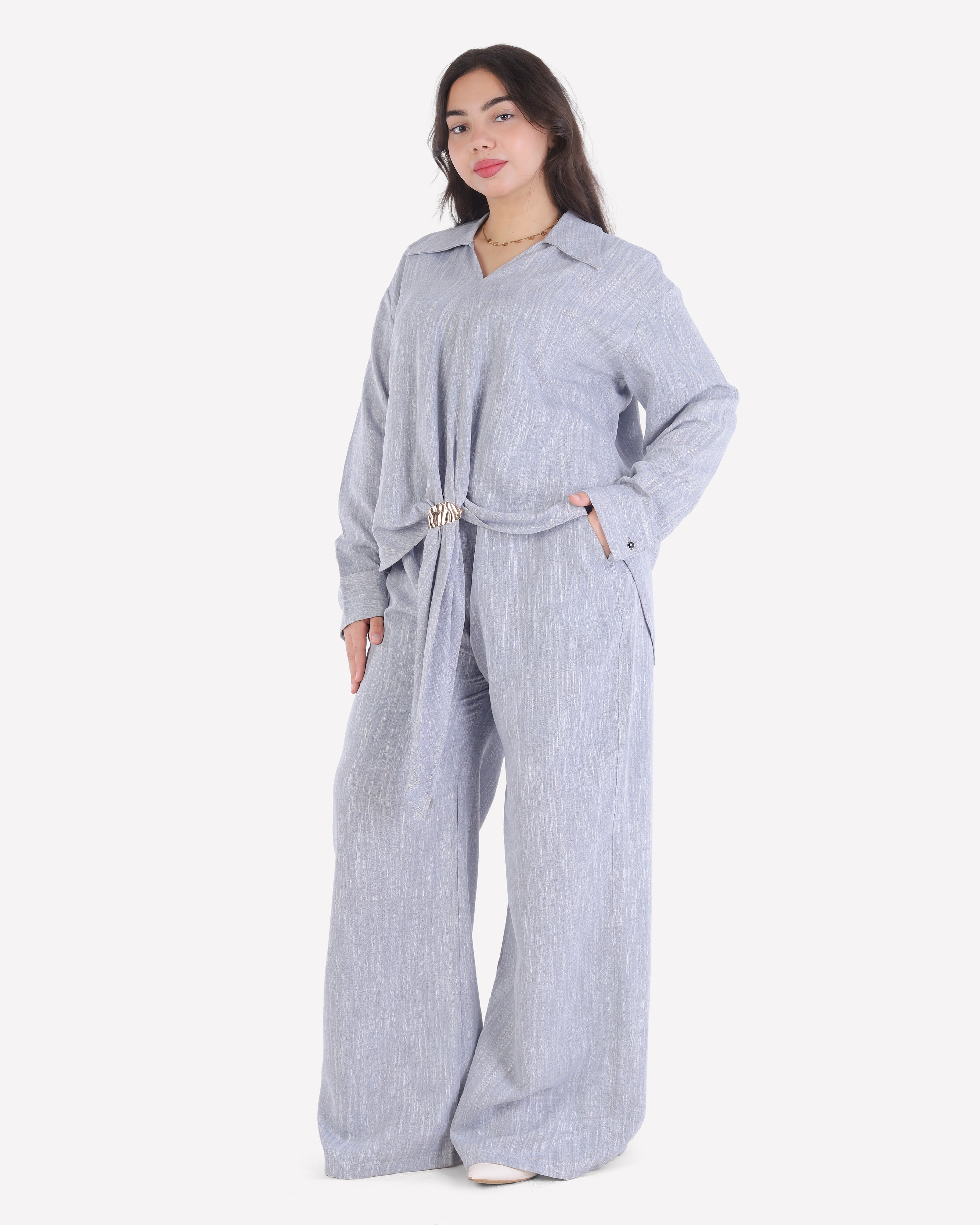 Textured Adjustable Buckle Co-Ord Set 2006/201/4