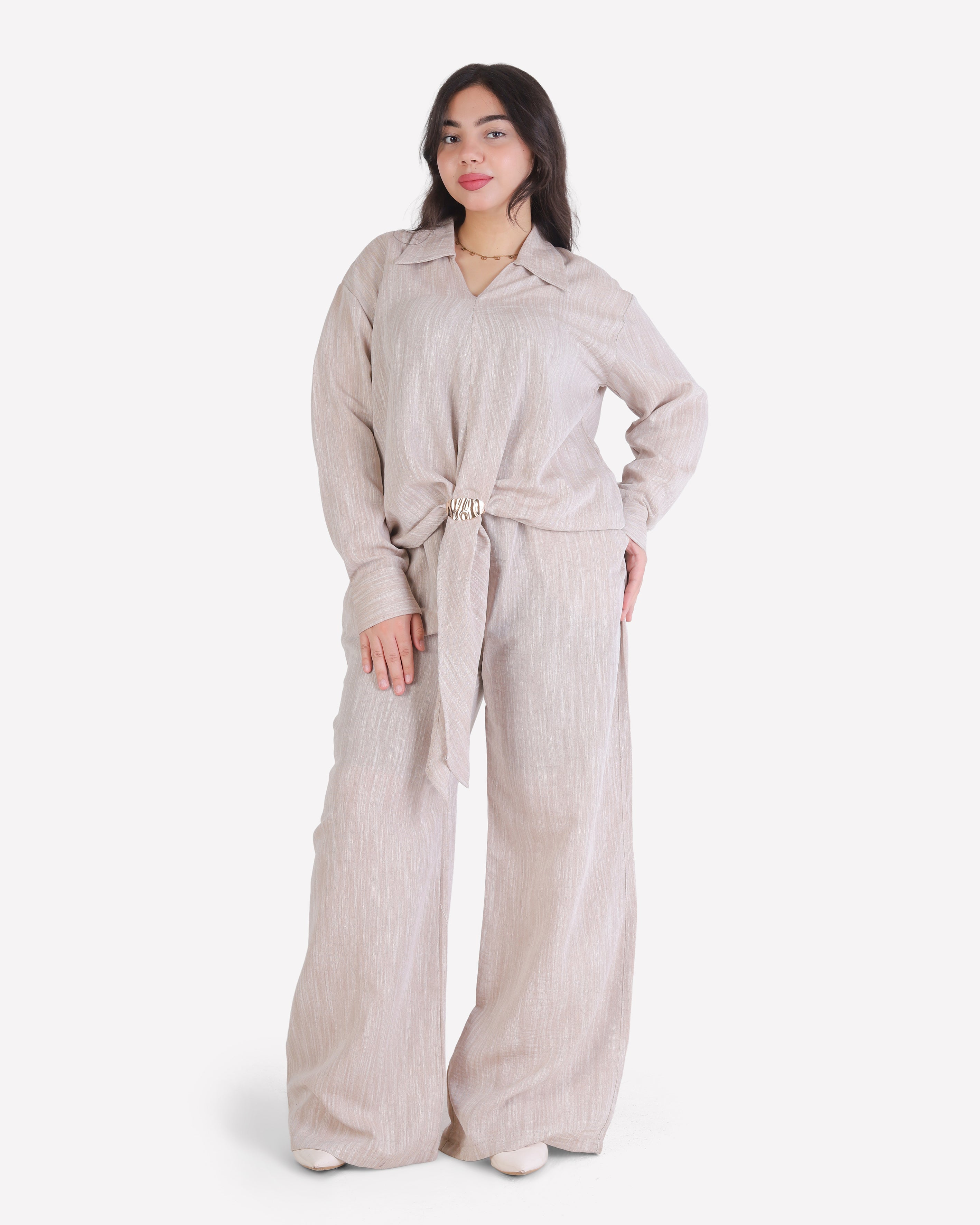 Textured Adjustable Buckle Co-Ord Set 2006/201/4