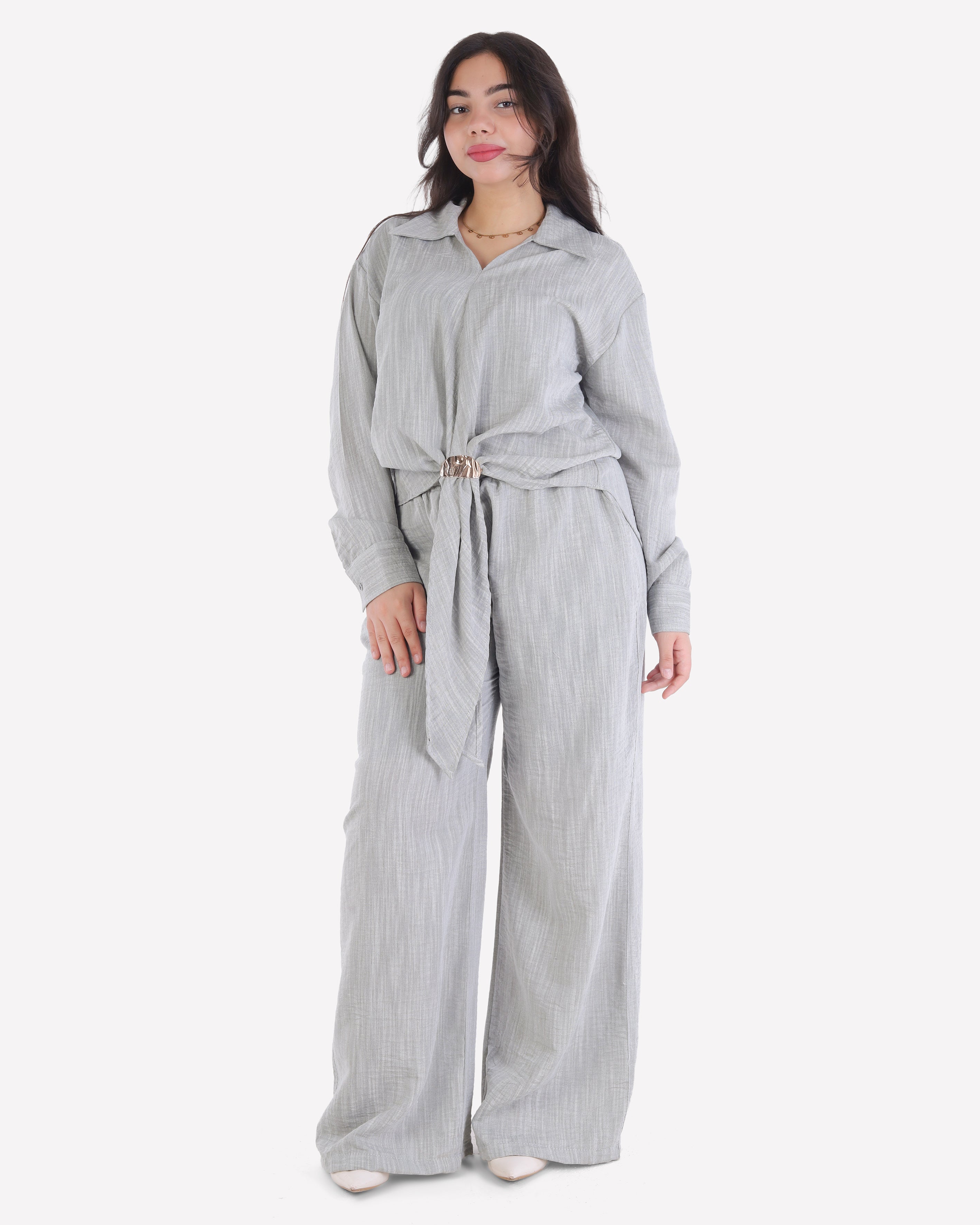 Textured Adjustable Buckle Co-Ord Set 2006/201/4