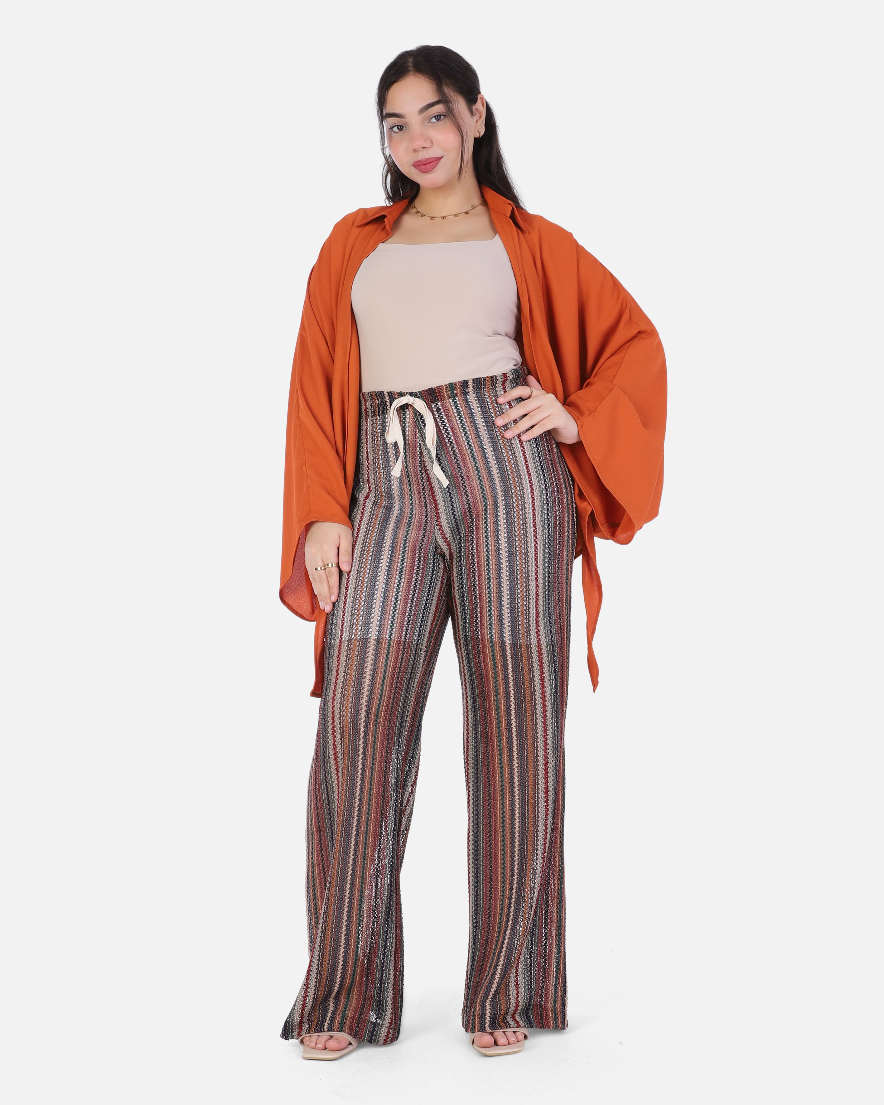 Short Cardigan with Wide Sleeves & Front Tie 2006/288/1