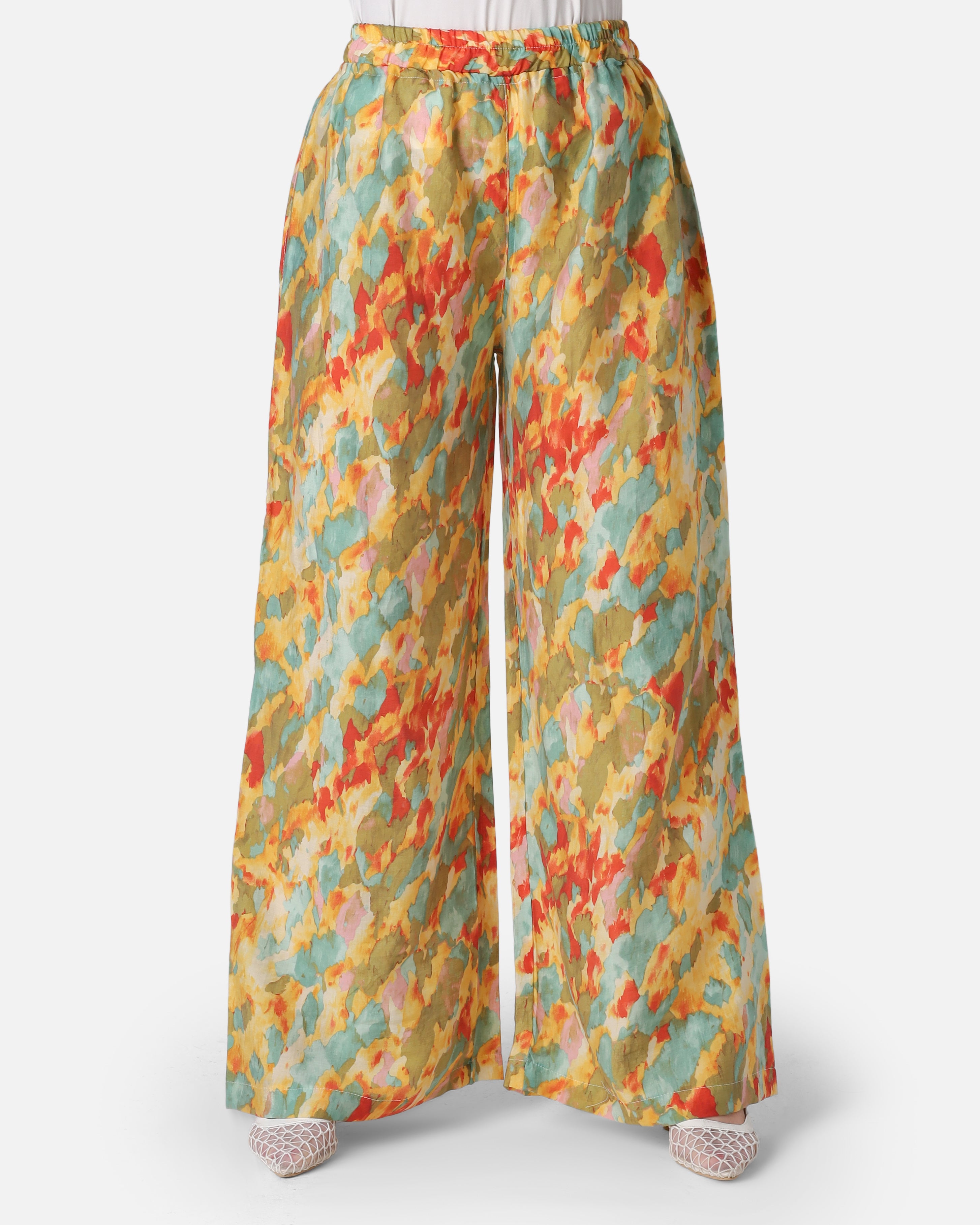 Relaxed Fit Printed Wide-Leg Pants 2006/300/1