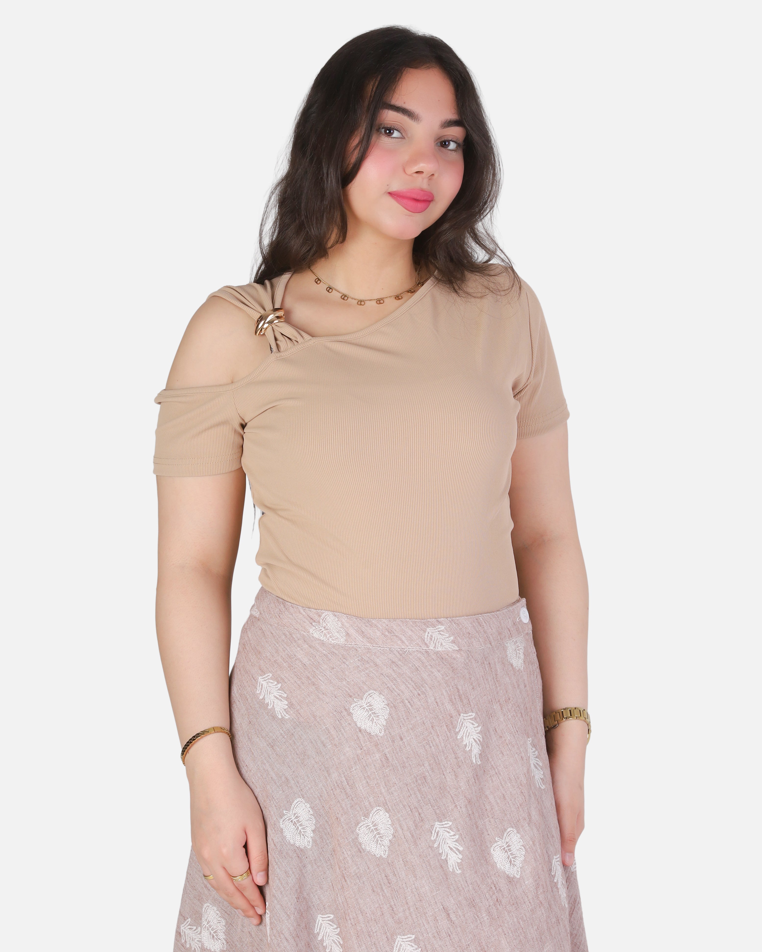 One-Shoulder Short-Sleeve Top 2011/199
