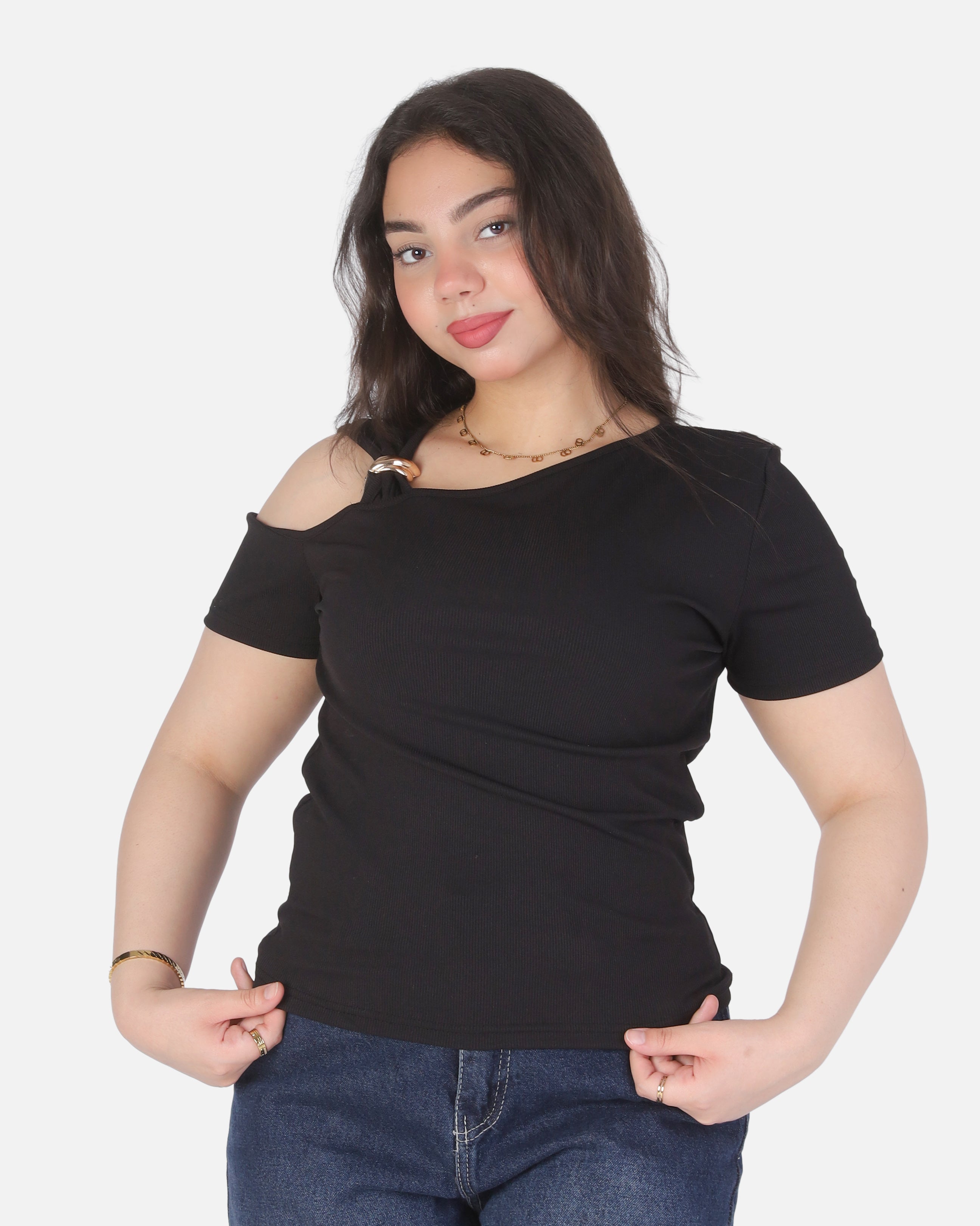 One-Shoulder Short-Sleeve Top 2011/199
