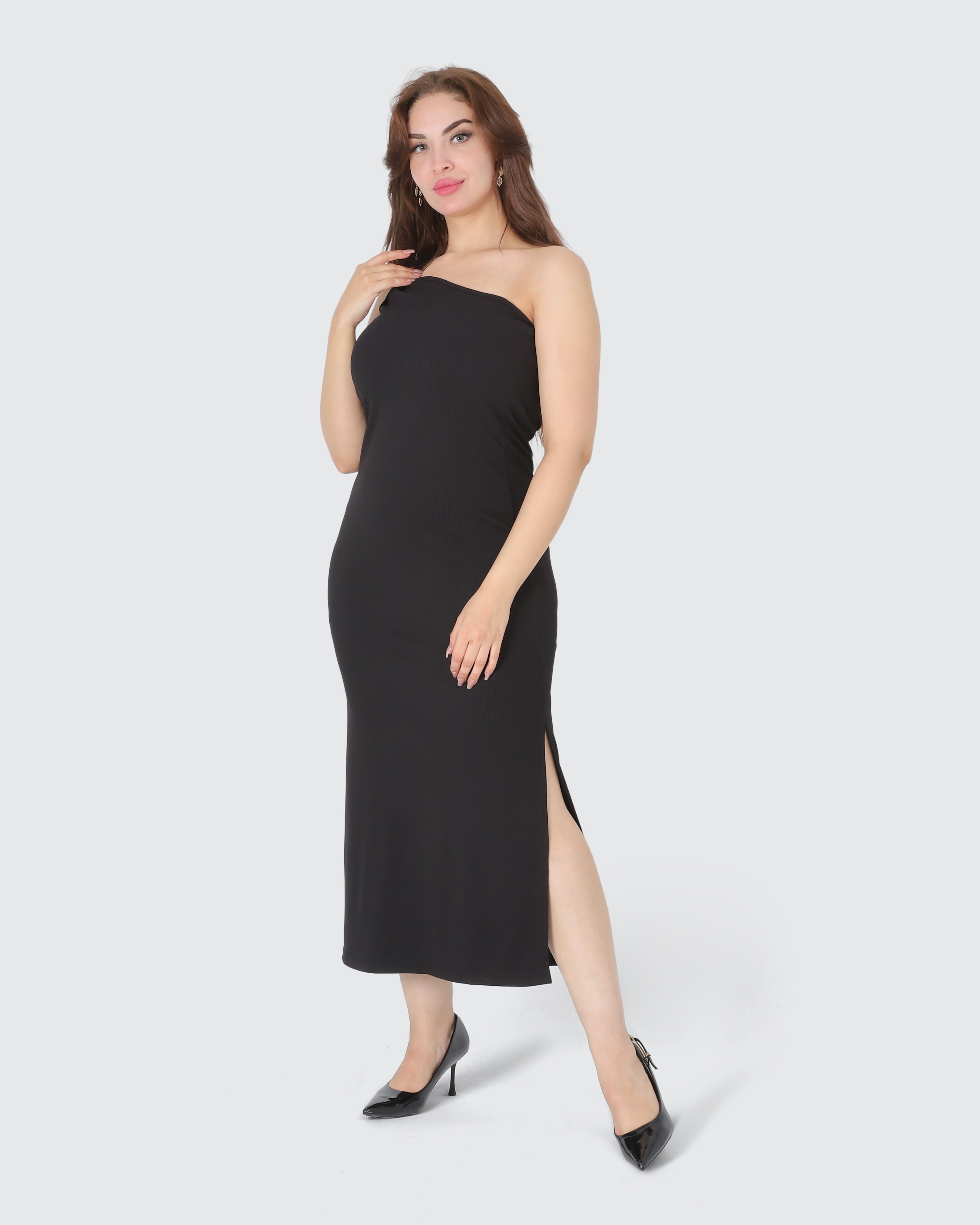 One-Shoulder Sleeveless Midi Dress 2011/203