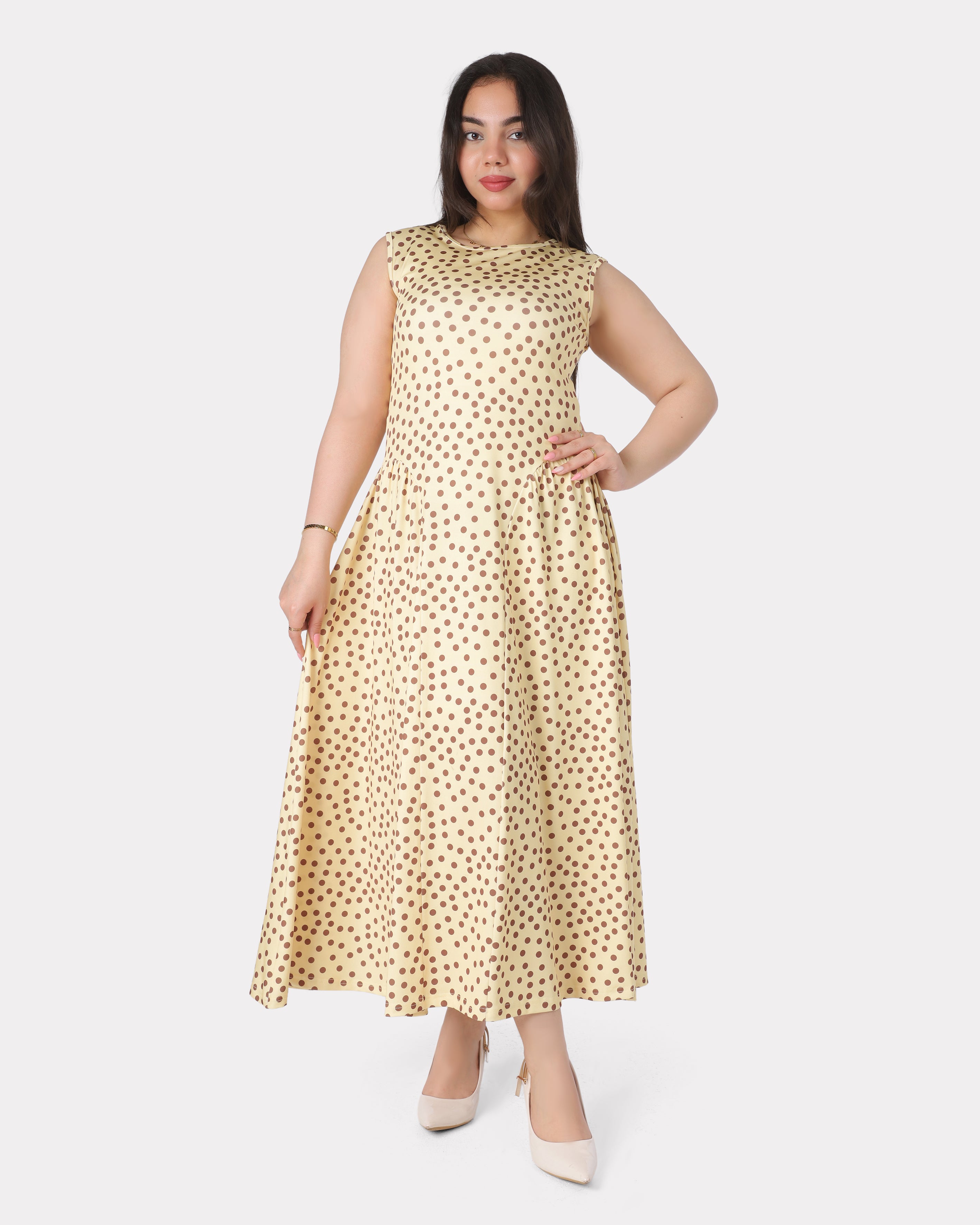 Stylish Sleeveless Polka Dot Dress 2011/240