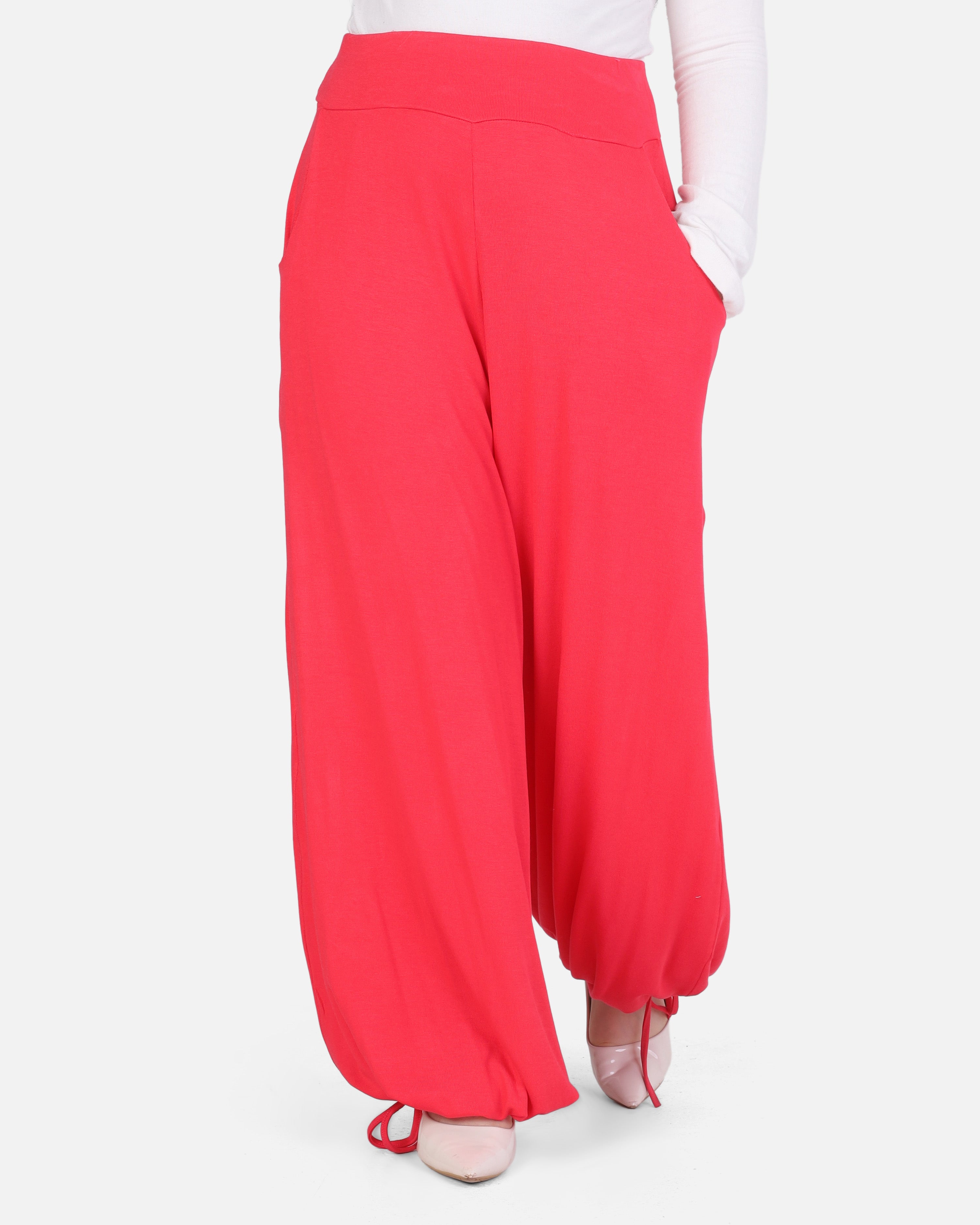 Loose Fit Balloon Trousers with Ankle Tie Detail 2011/258