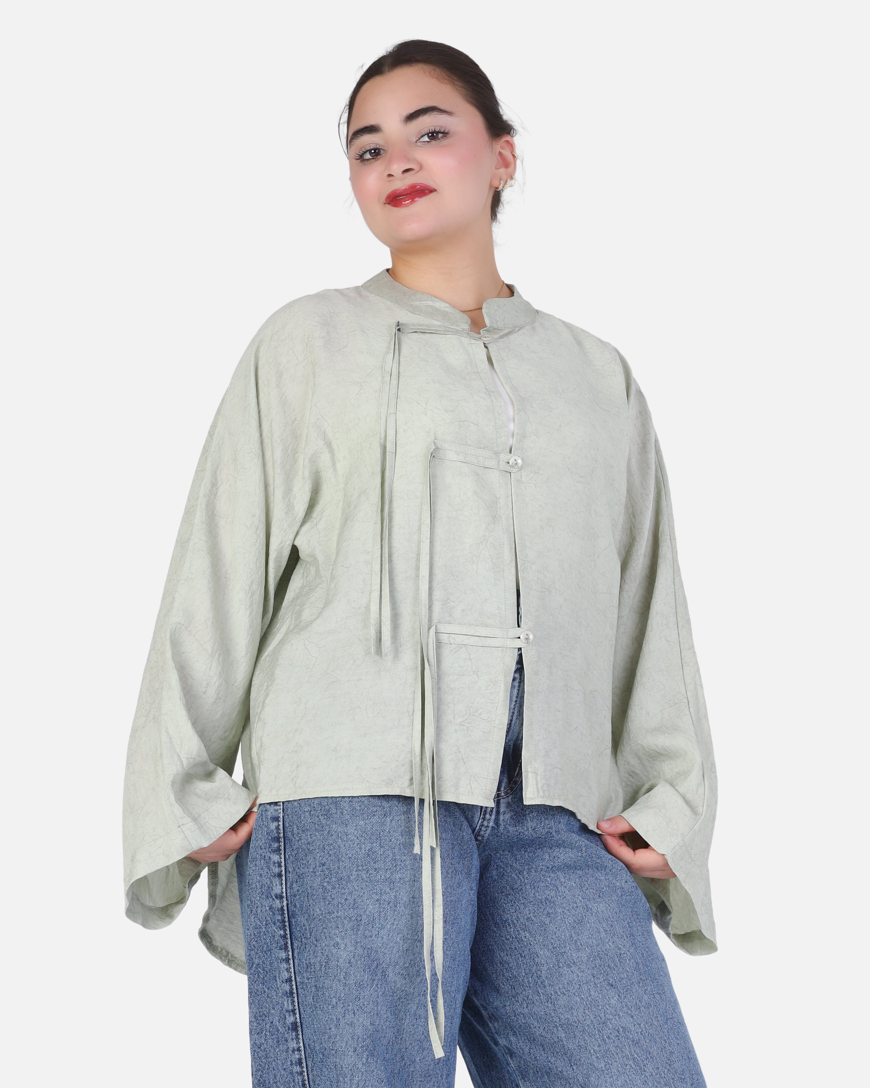 Chinese Blouse with High & Low Trim 2014/220
