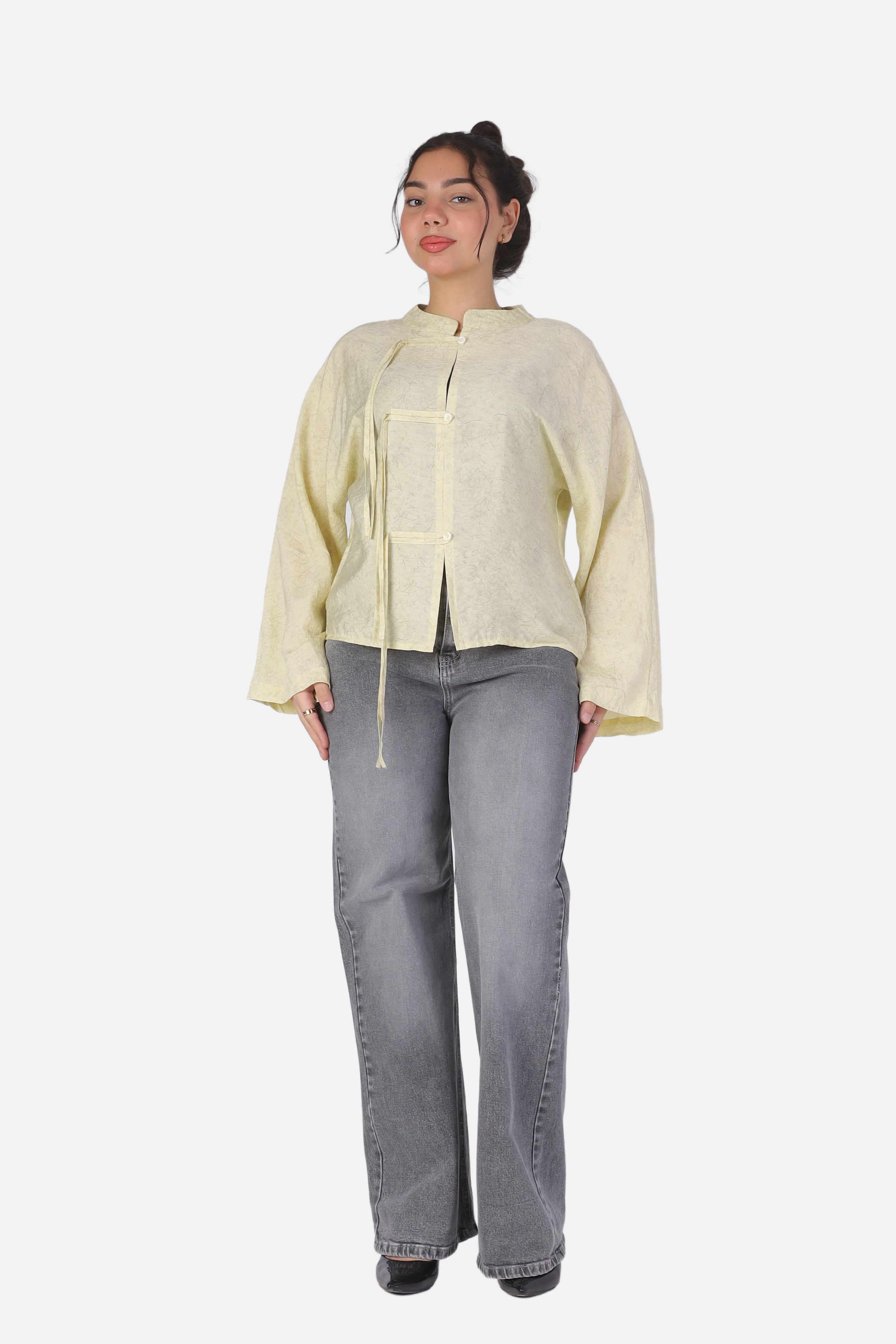 Chinese Blouse with High & Low Trim 2014/220