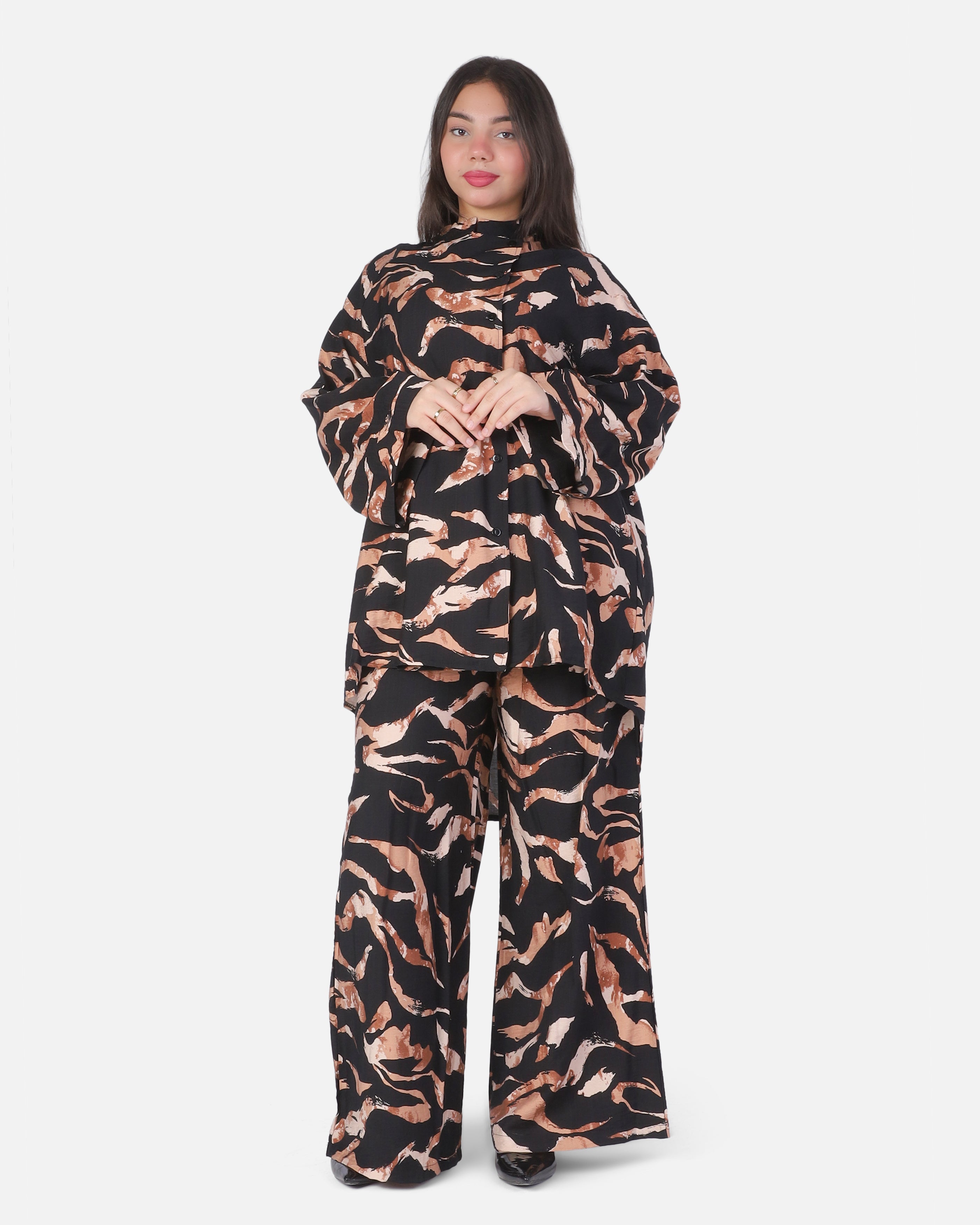 Oversized Leopard Print Matching Set 2014/264/2