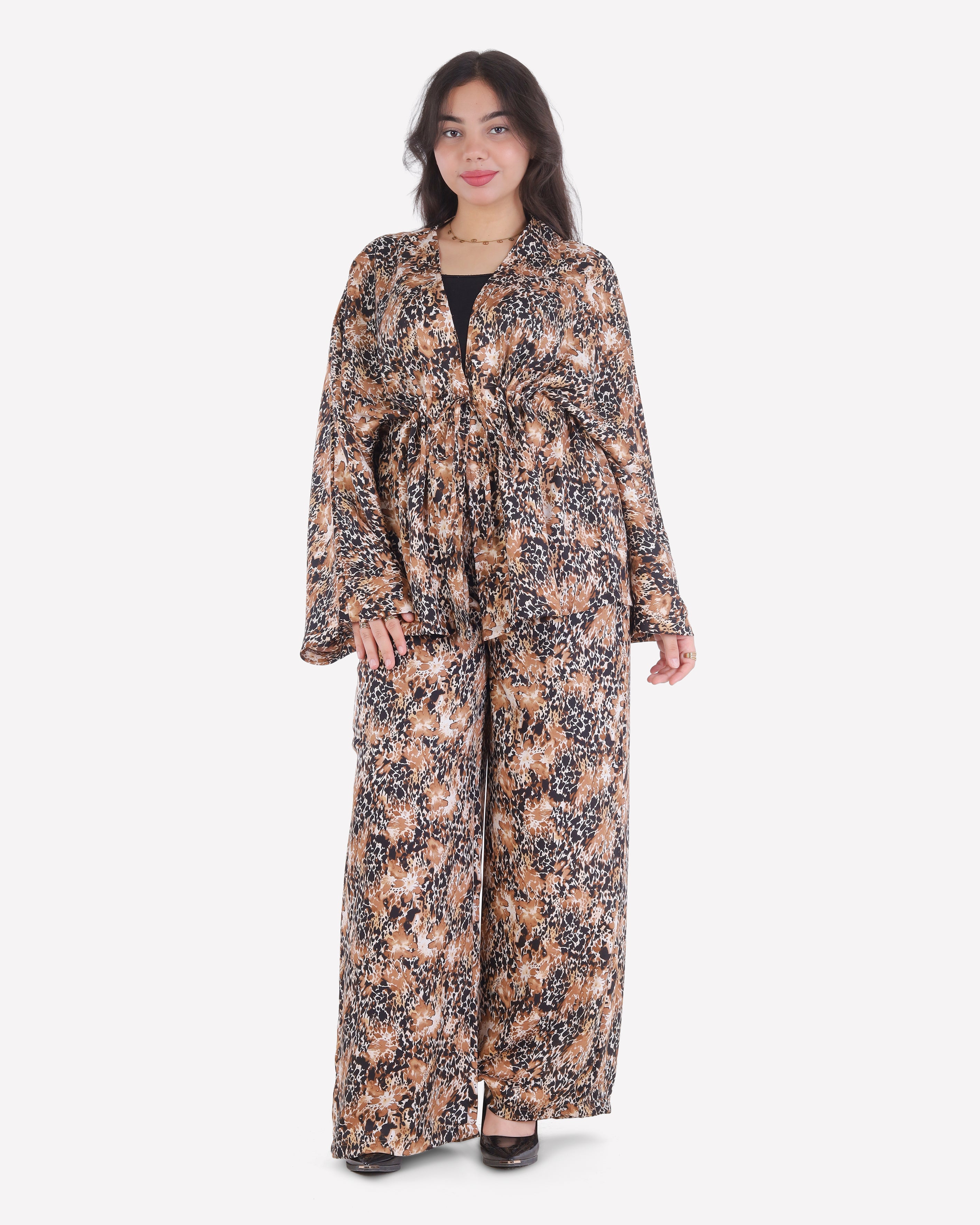Printed Wide-Leg Modest Two-Piece Set 2014/279