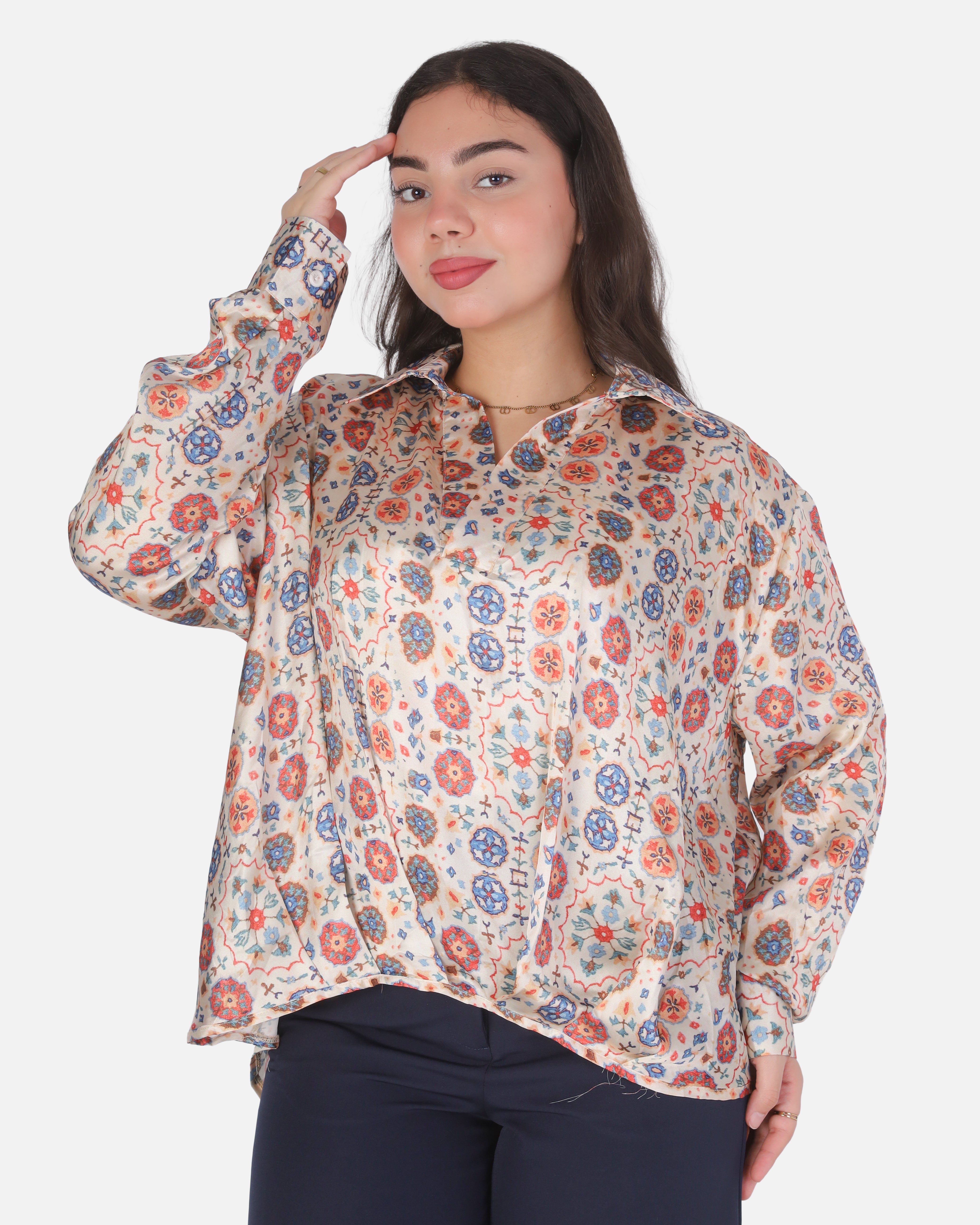 Printed Satin Blouse 2014/284