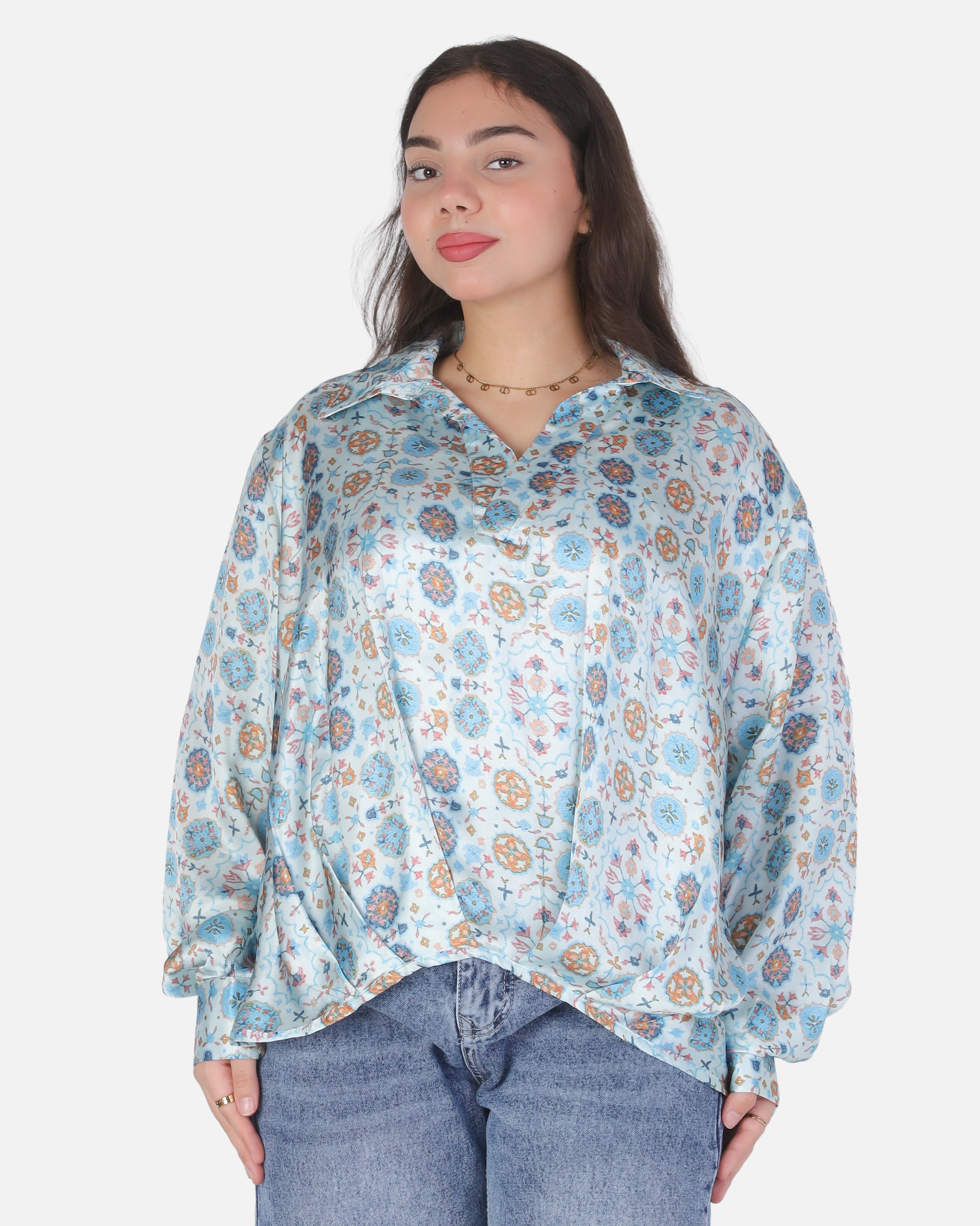Printed Satin Blouse 2014/284