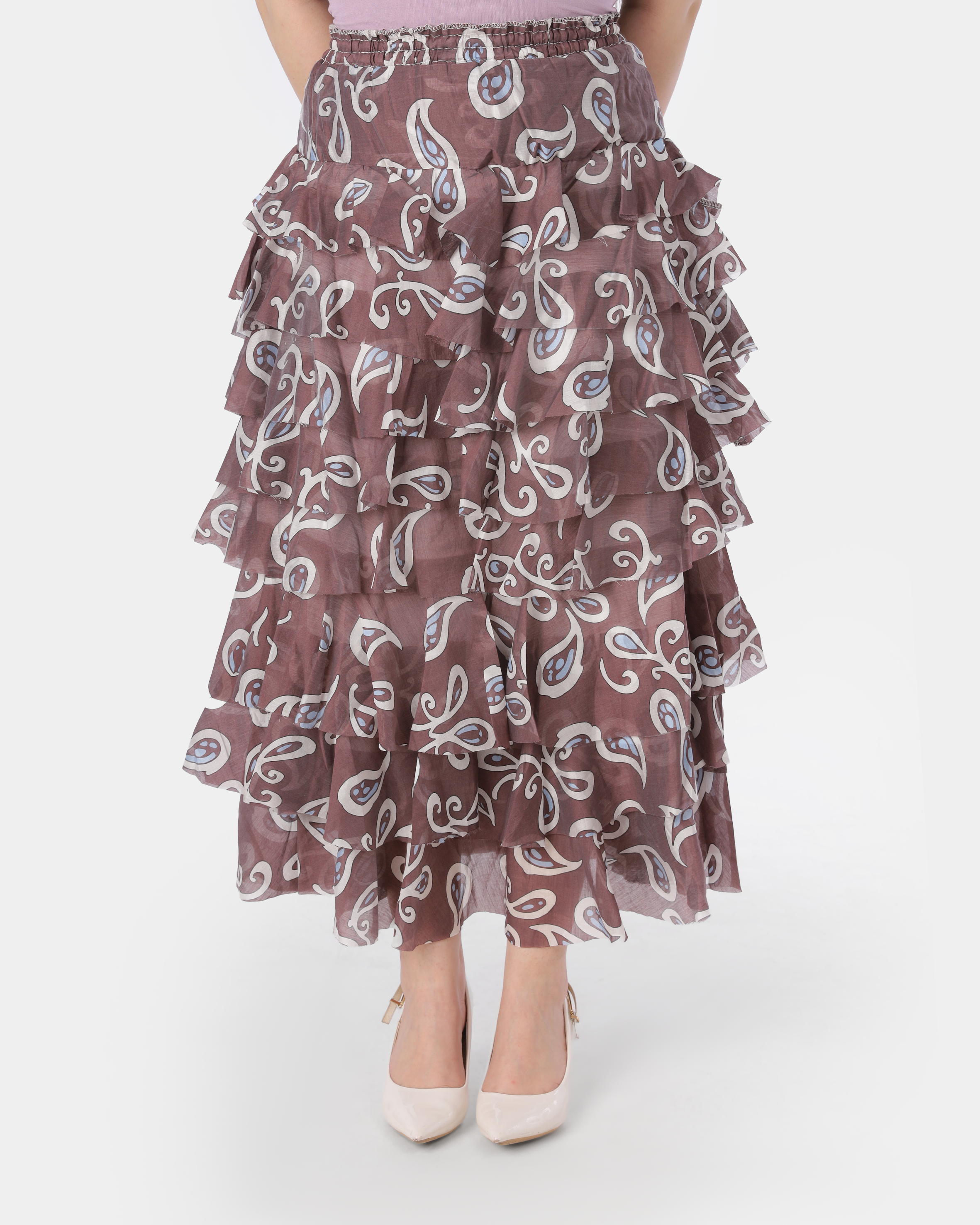 Layered Printed Skirt 2036S1233