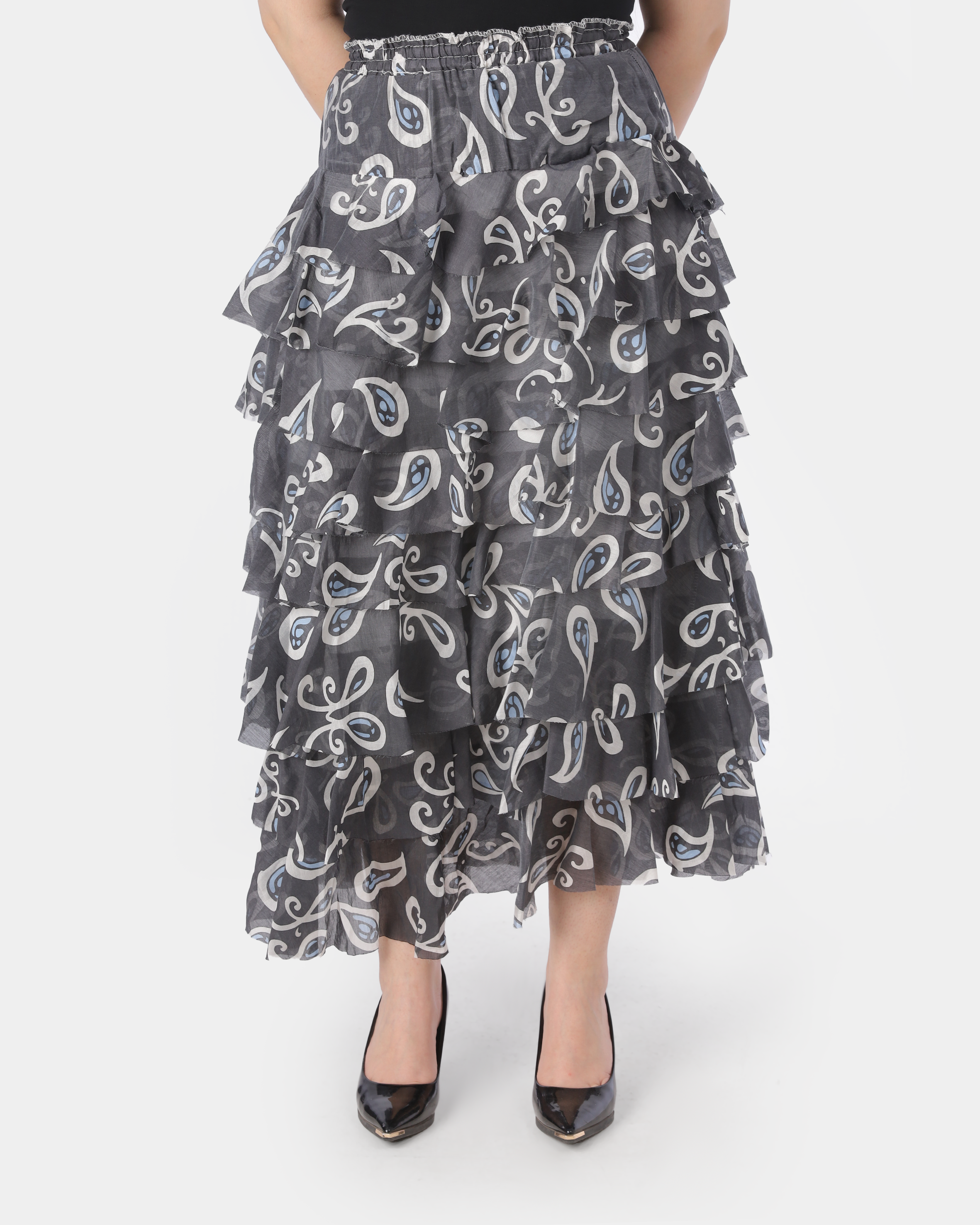 Layered Printed Skirt 2036S1233