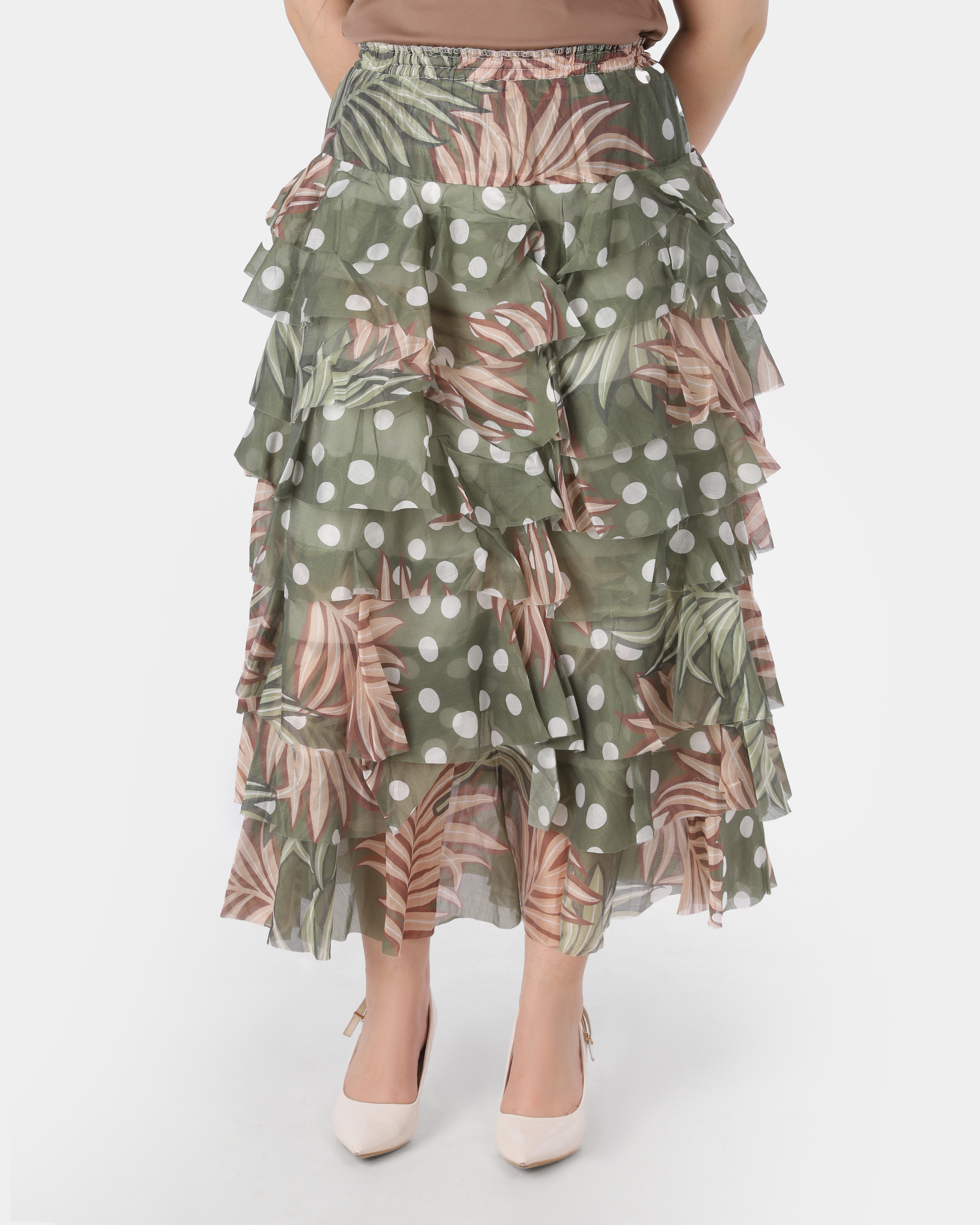 Layered Printed Skirt 2036S1234