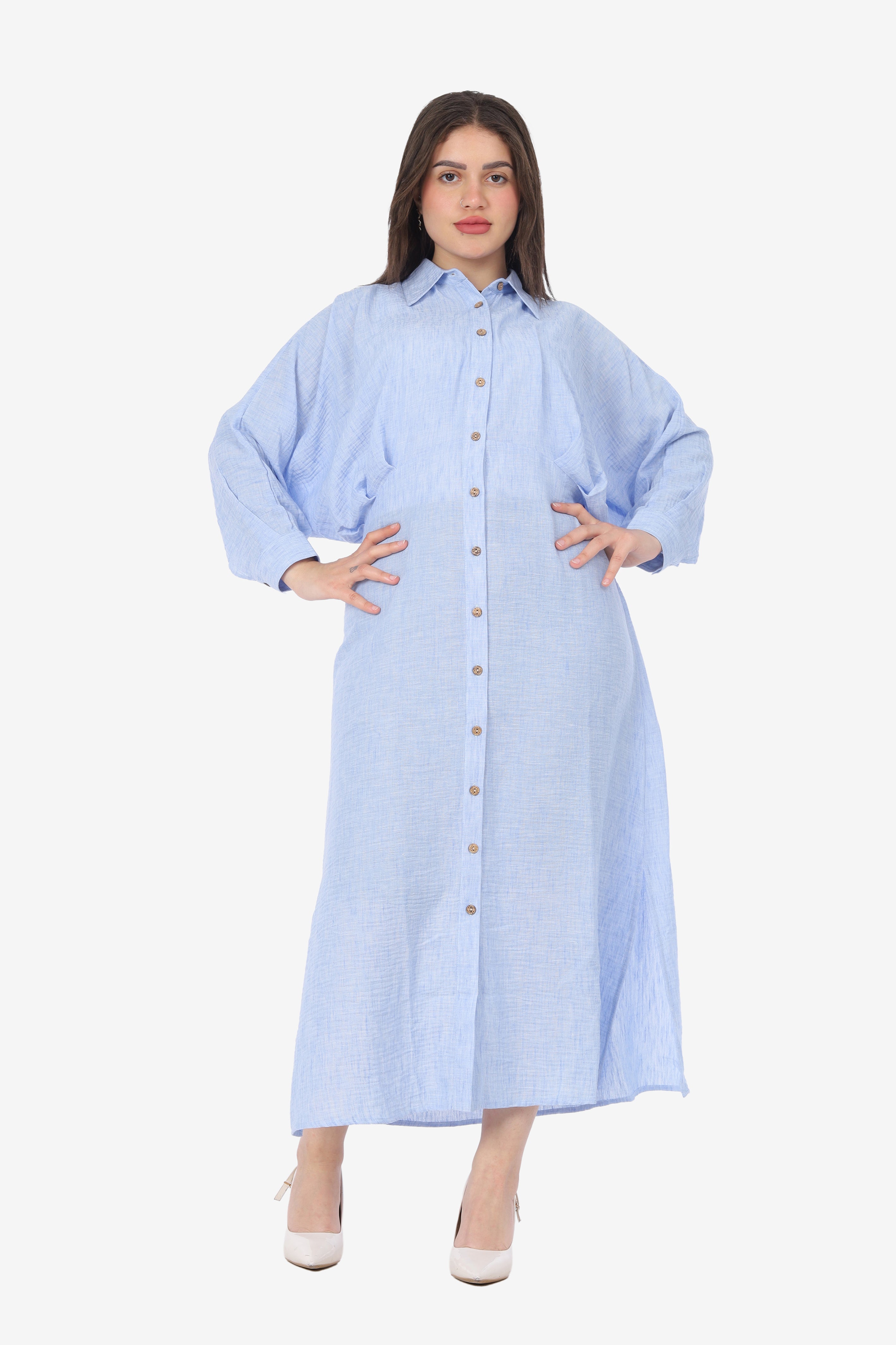 Button-Down Midi Shirt Dress 20534252