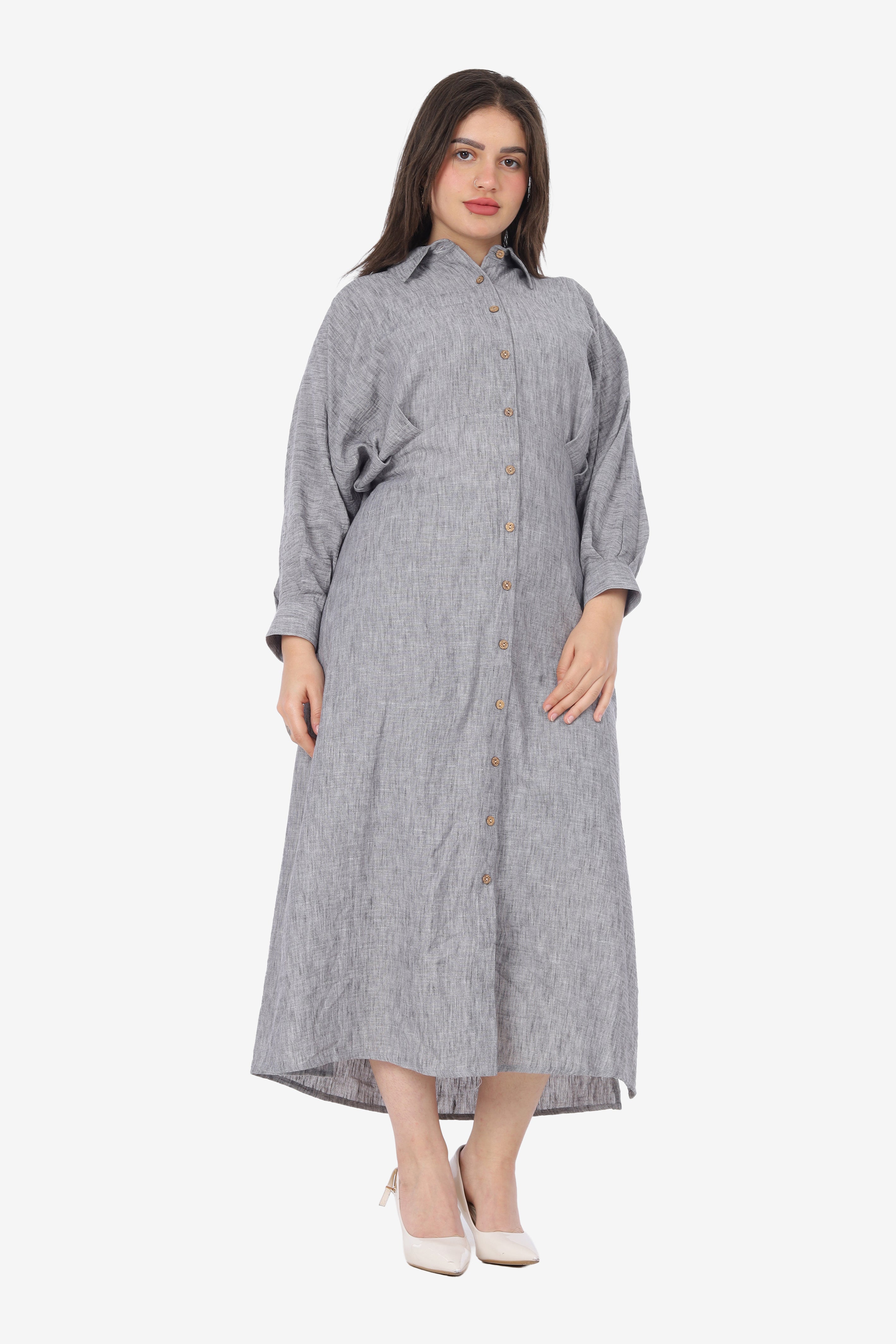 Button-Down Midi Shirt Dress 20534252