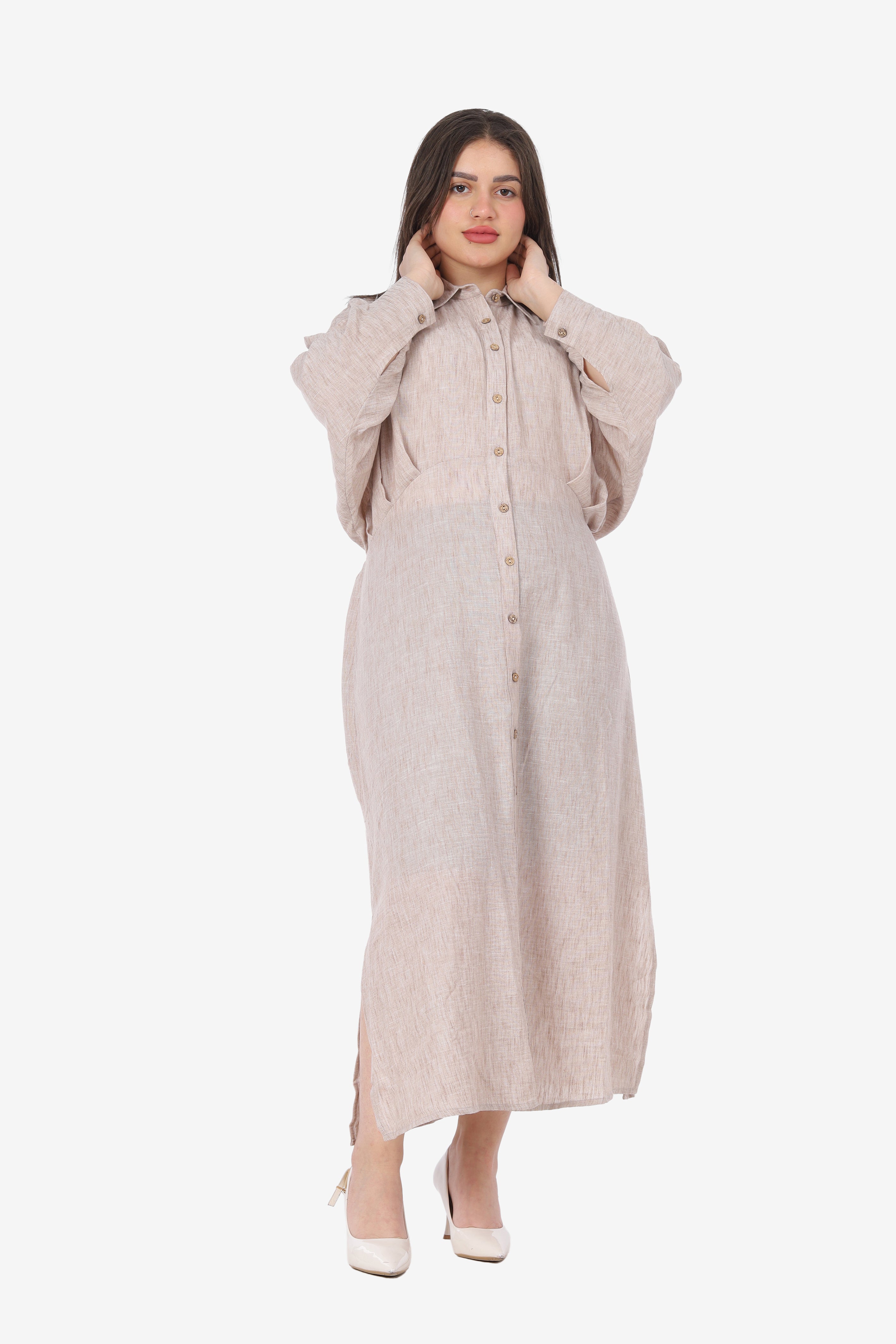 Button-Down Midi Shirt Dress 20534252