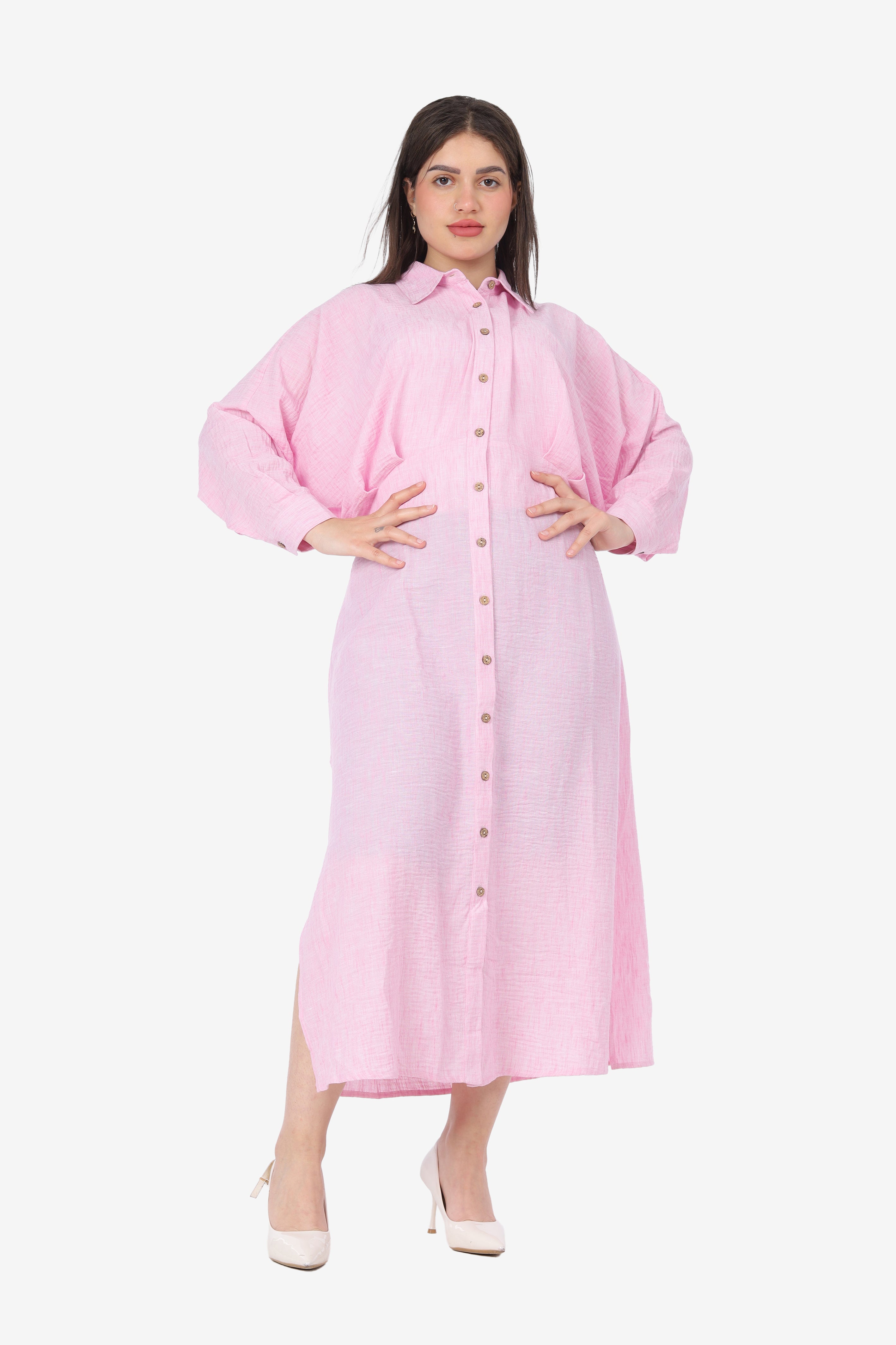 Button-Down Midi Shirt Dress 20534252