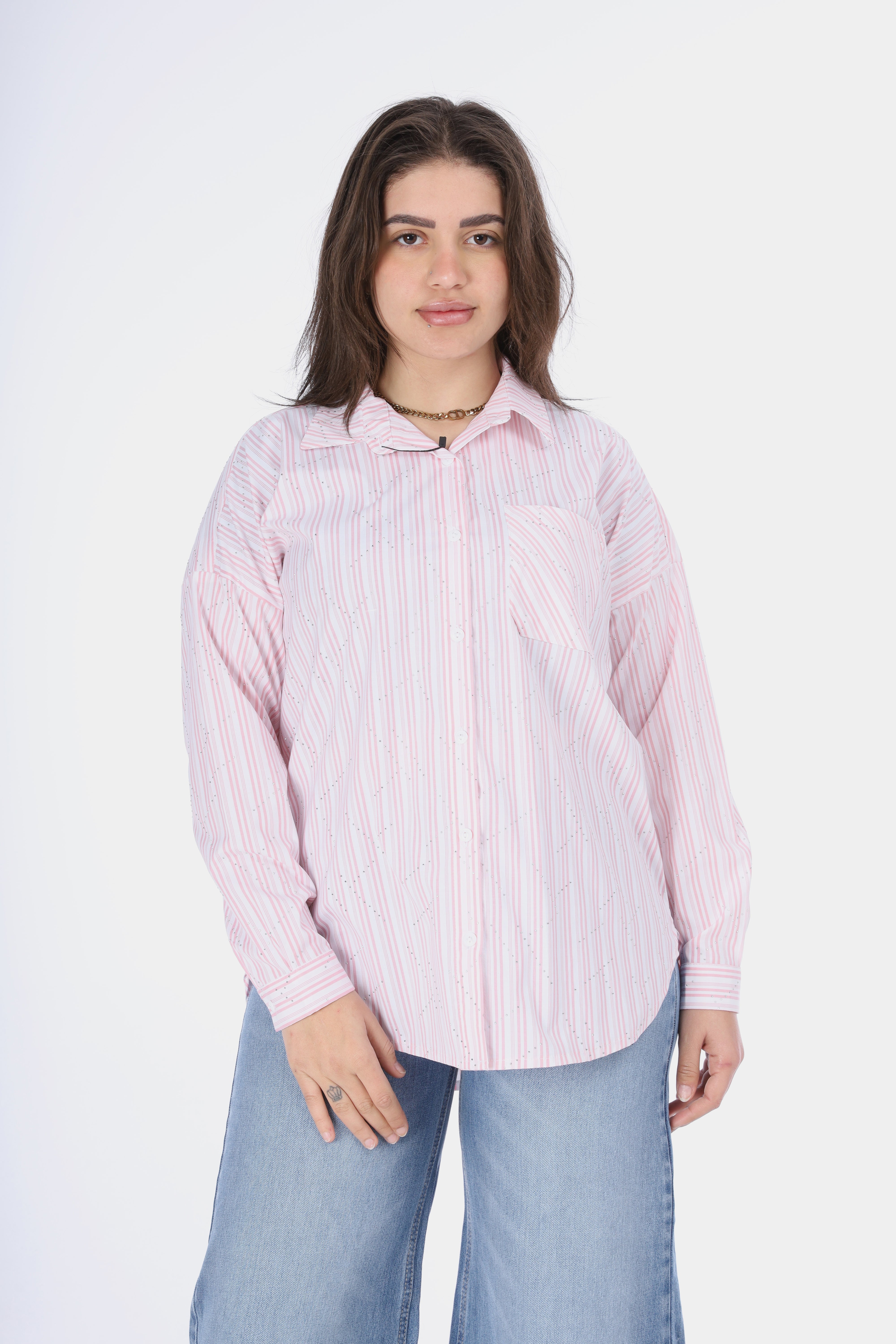 Shiny Dotted Striped Shirt 20545128/1