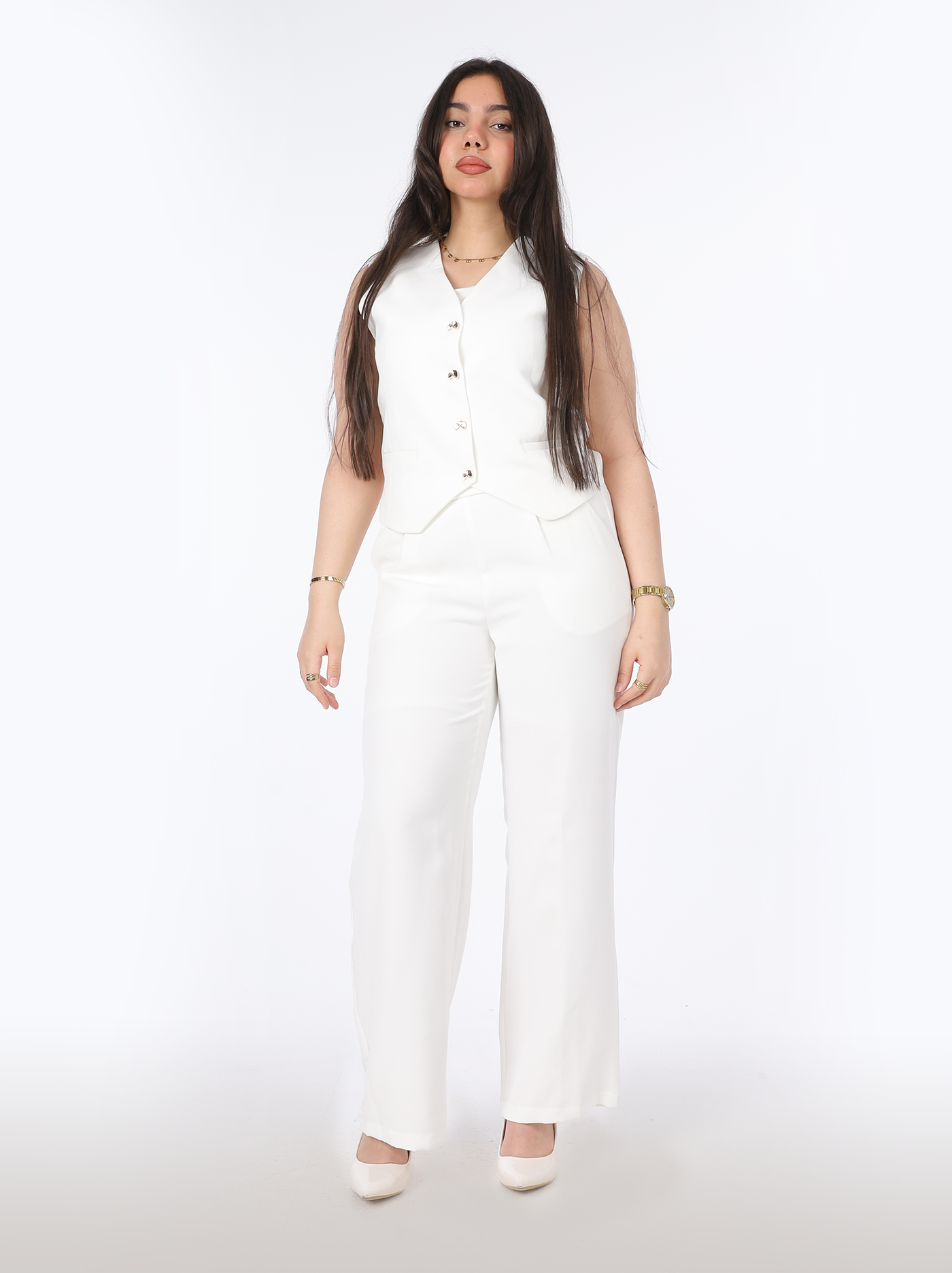 Formal Suit Set with Sleeveless Vest 20548015