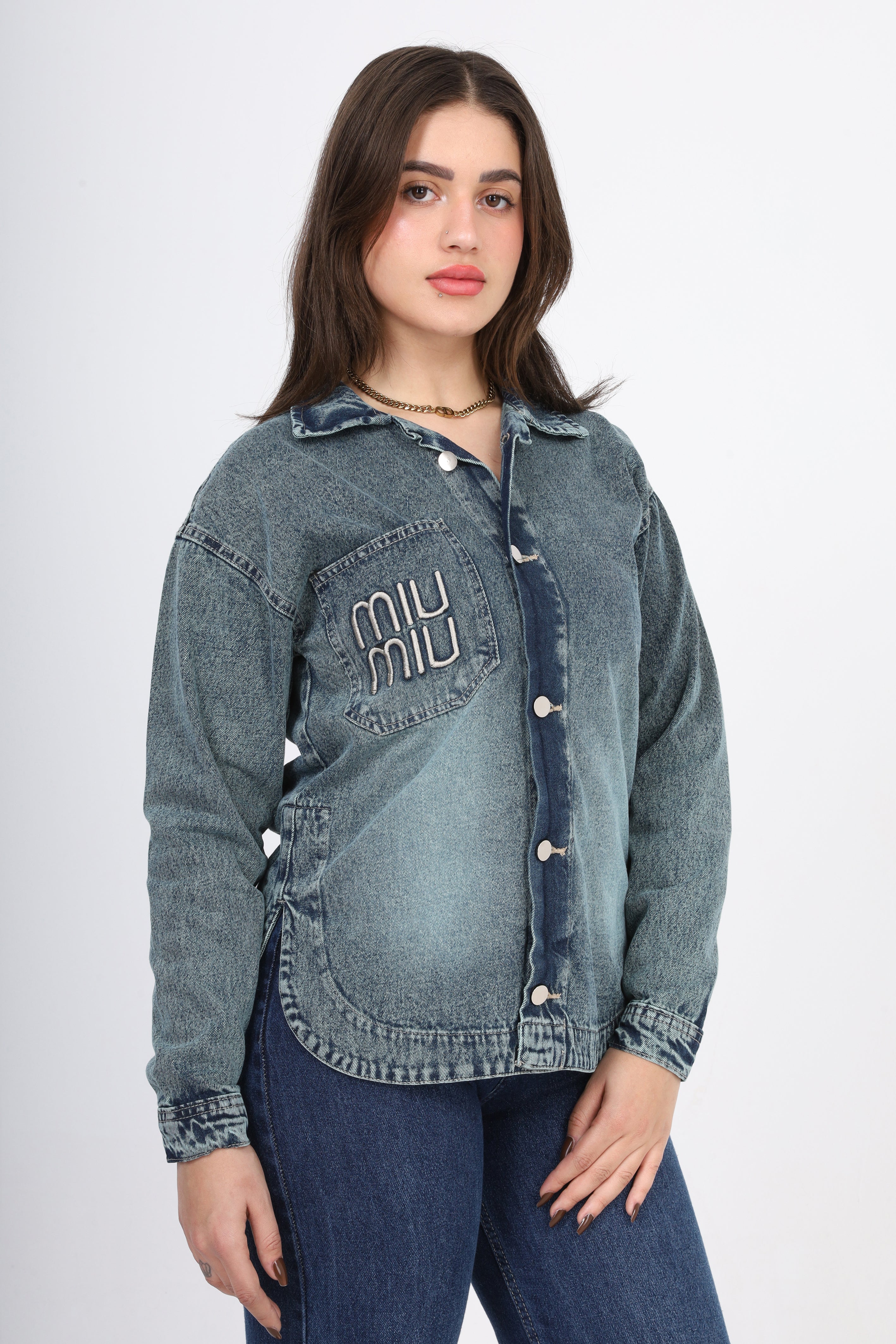 Denim Jacket with Buttons 20555