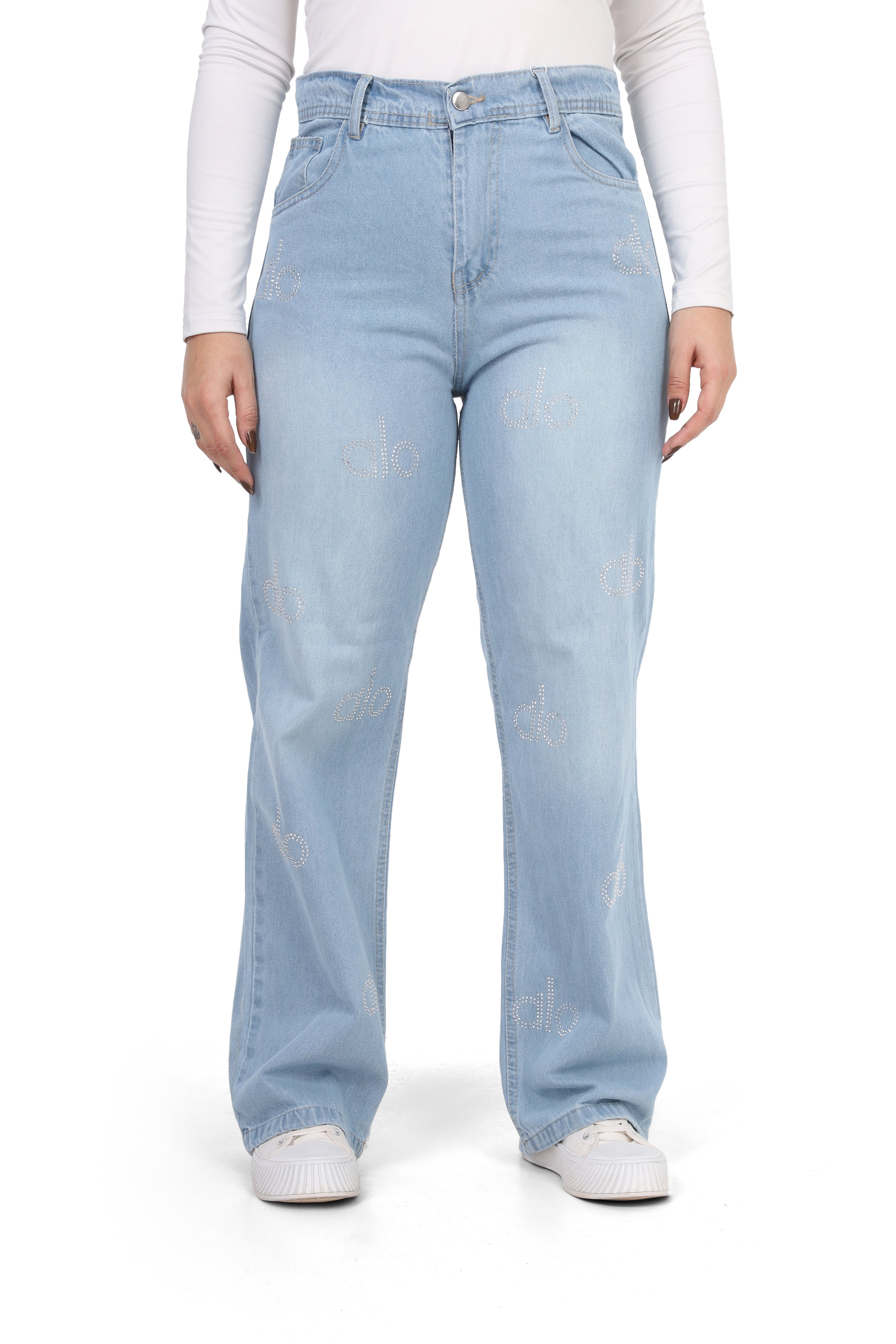 Straight Leg Denim Jeans 20558