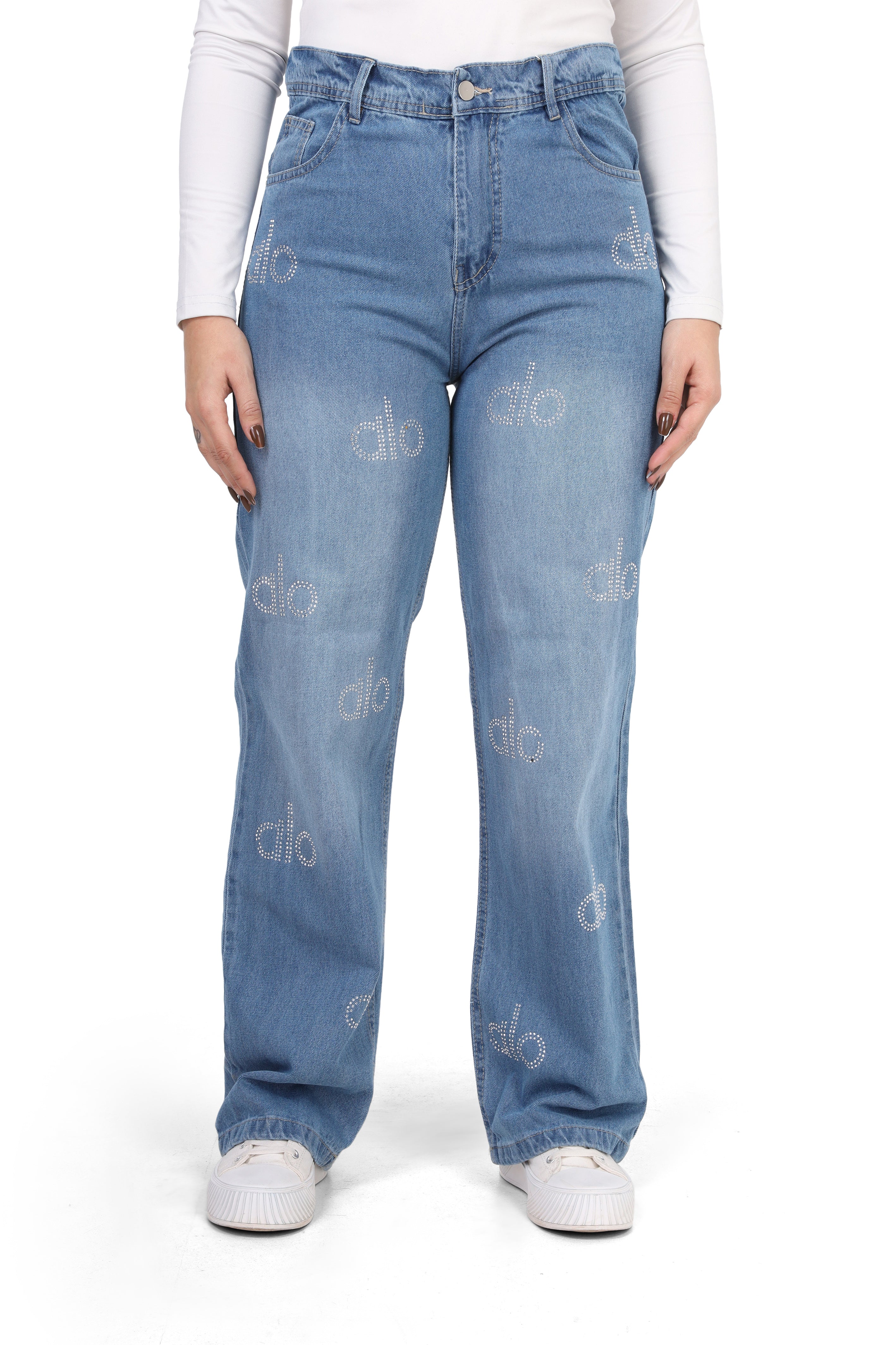Straight Leg Denim Jeans 20558