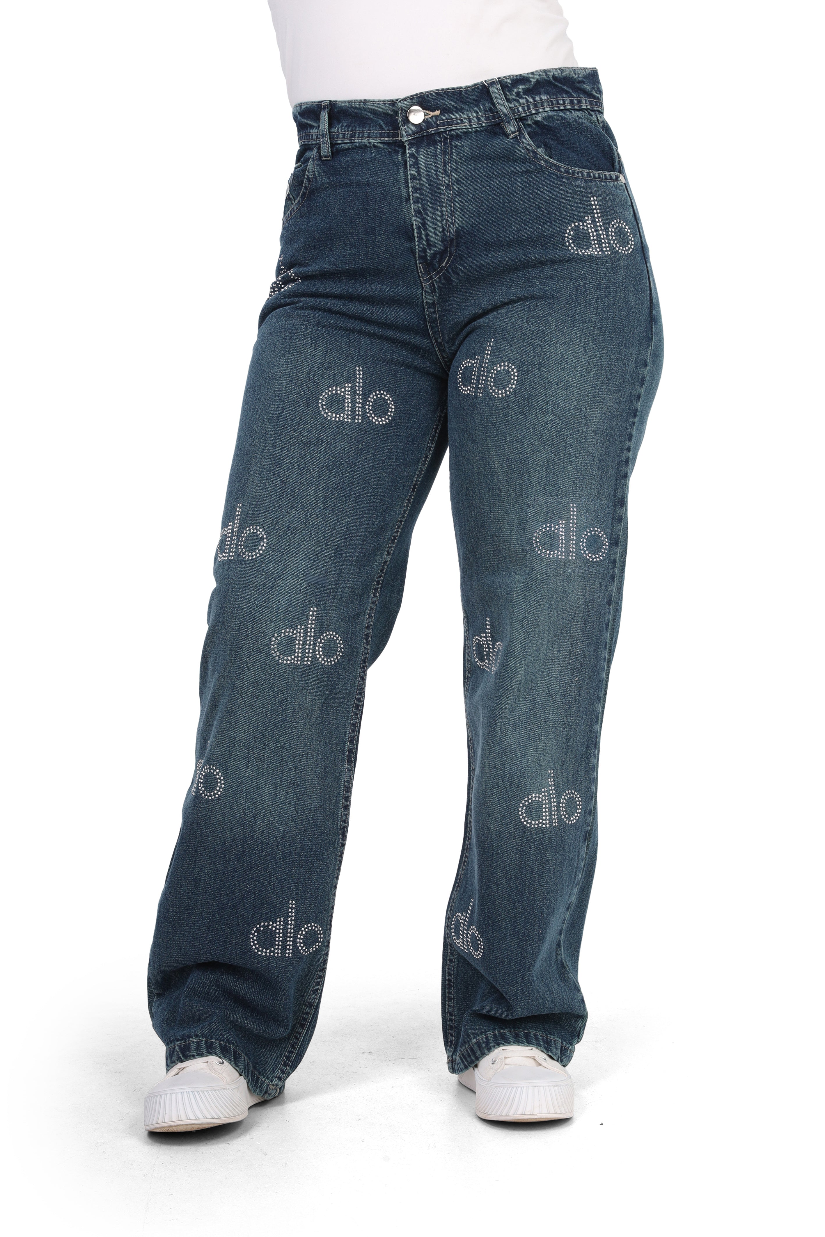 Straight Leg Denim Jeans 20558