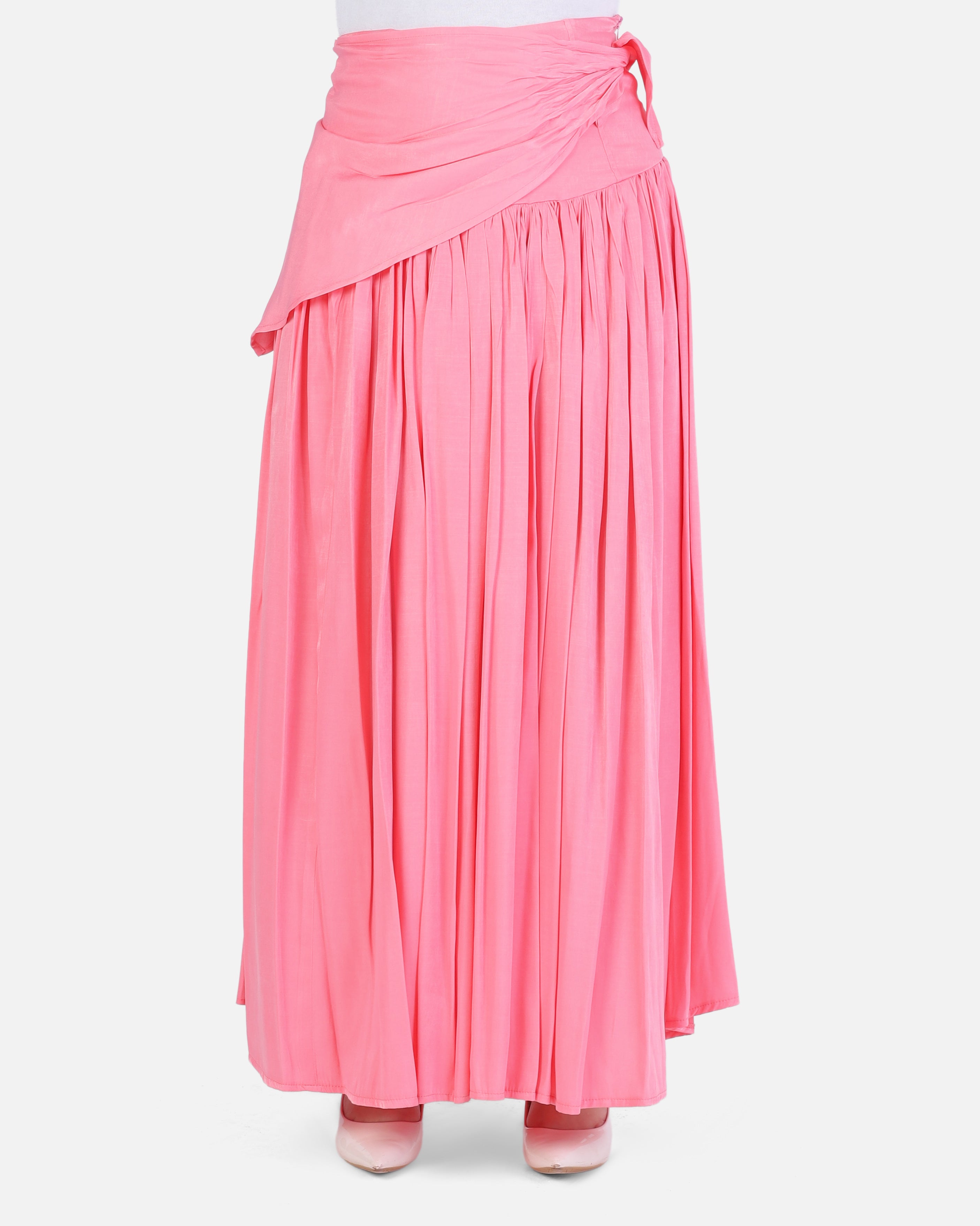 Pleated Waist-Tie Skirt 205620107