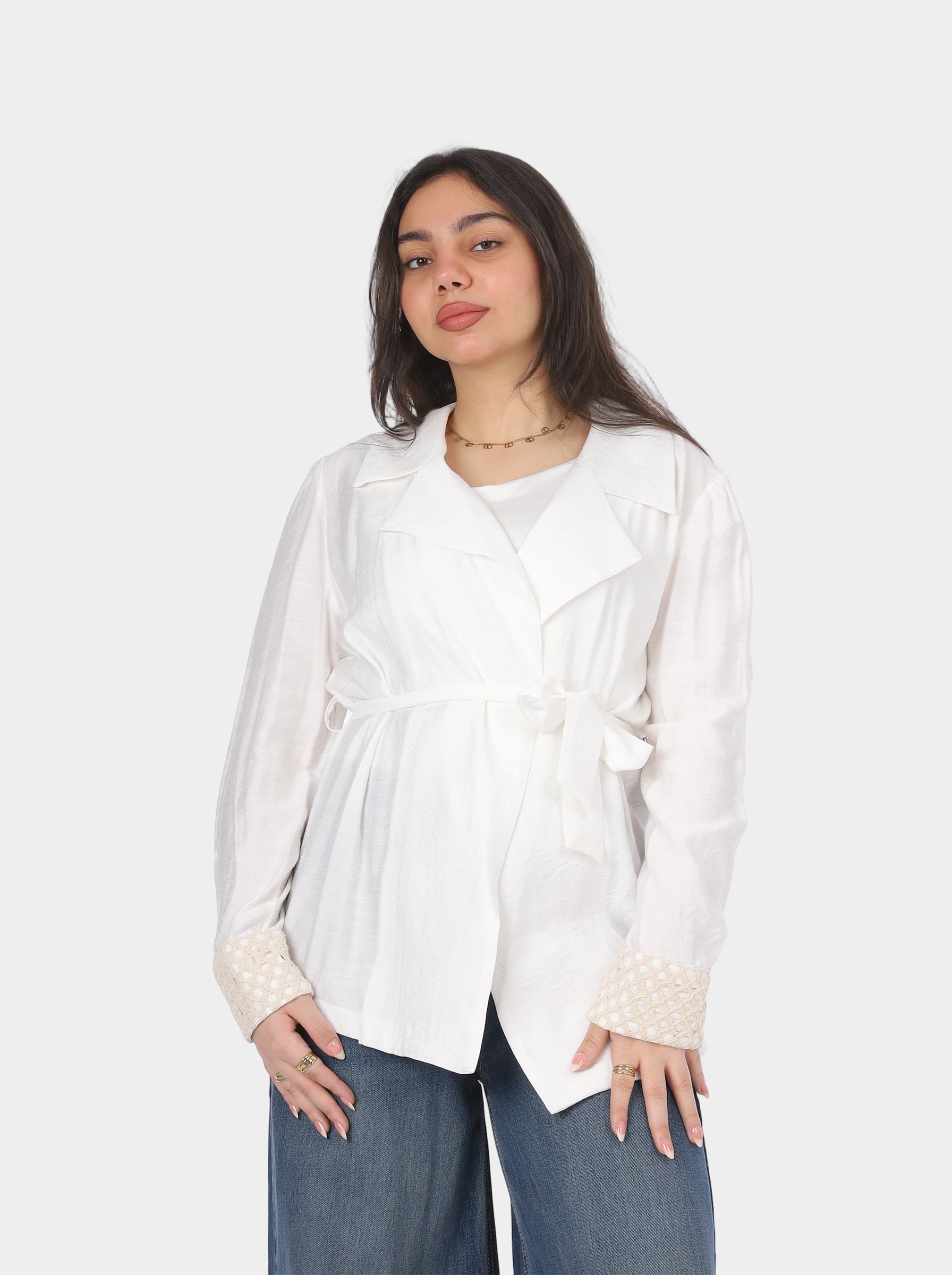 Open Front Belted Cardigan 205630010