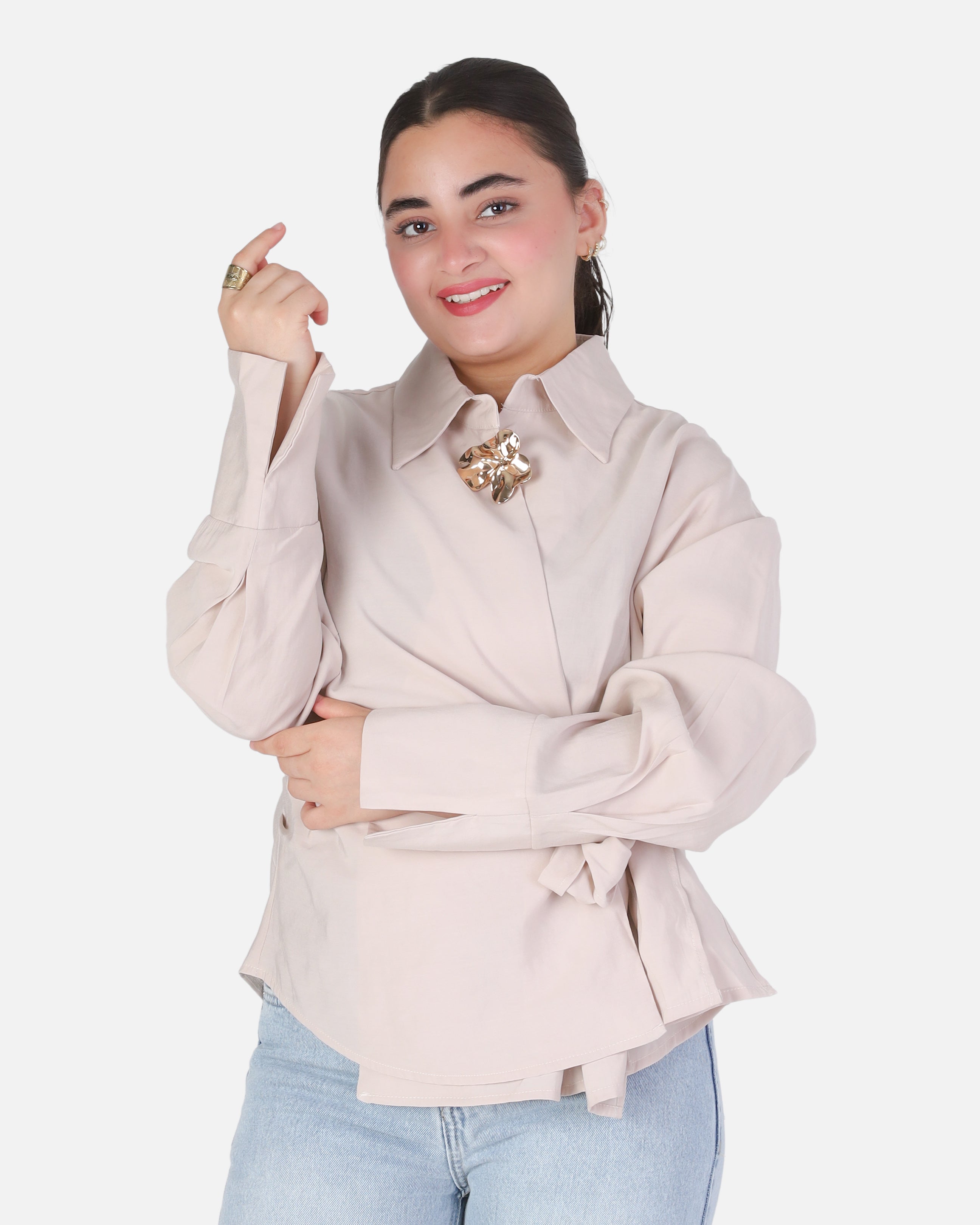 Wrap Style Side Tie Blouse 205630121
