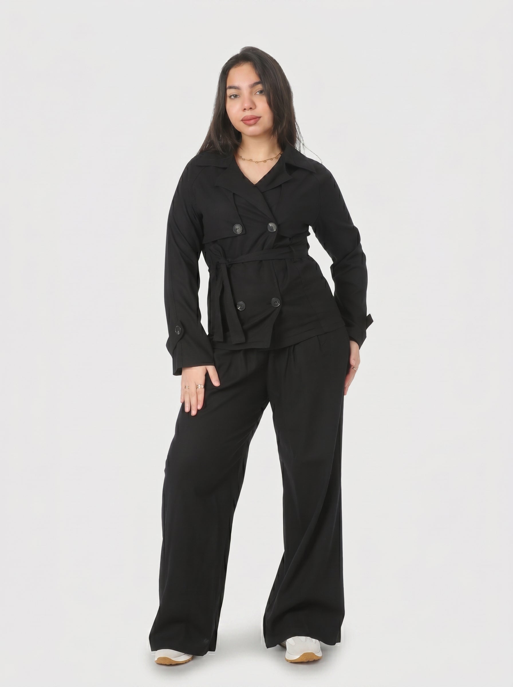 Two-Piece Set with Trench Coat Jacket & Matching Trousers 205640100