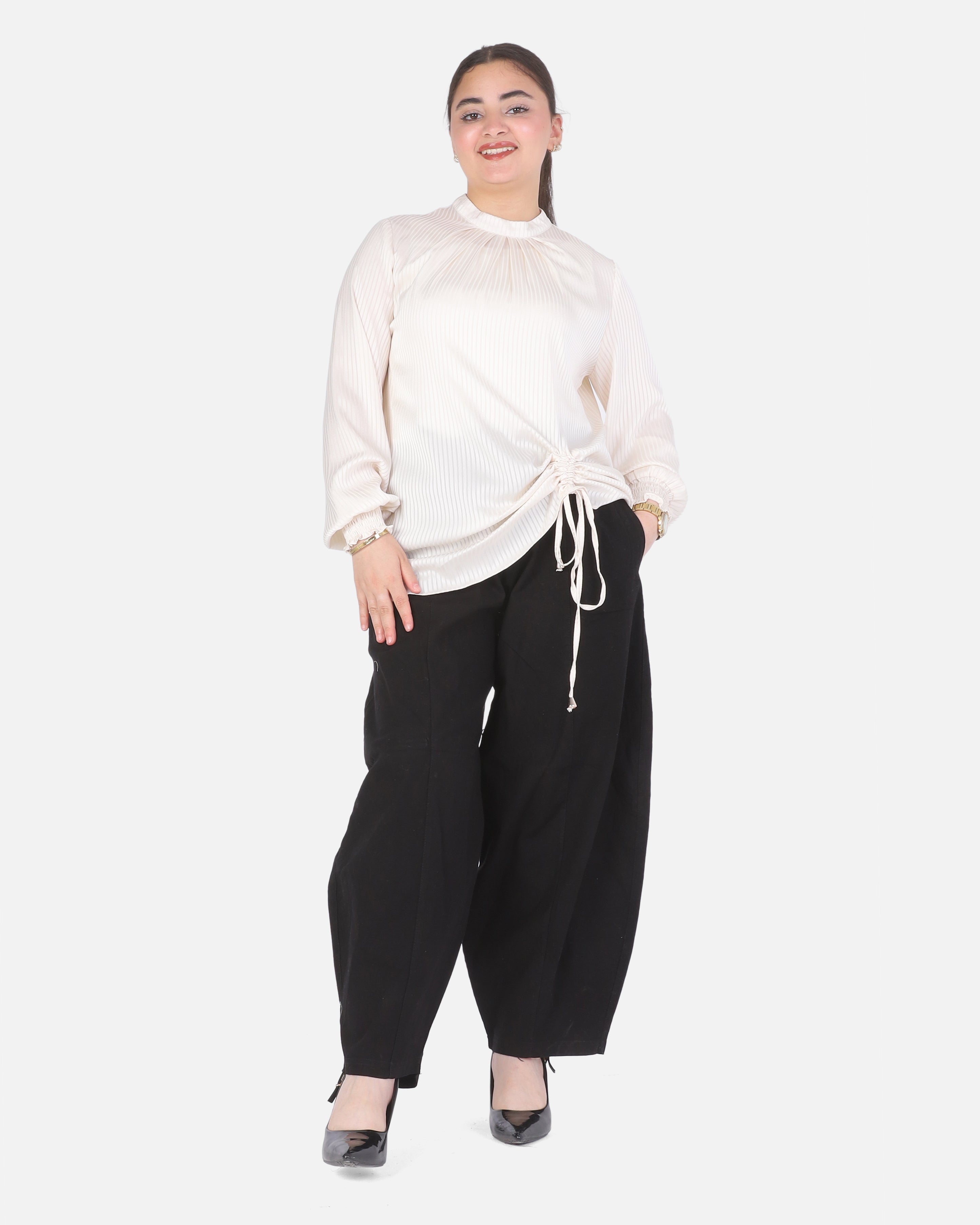 Satin Side-Tie Blouse 20571039/1