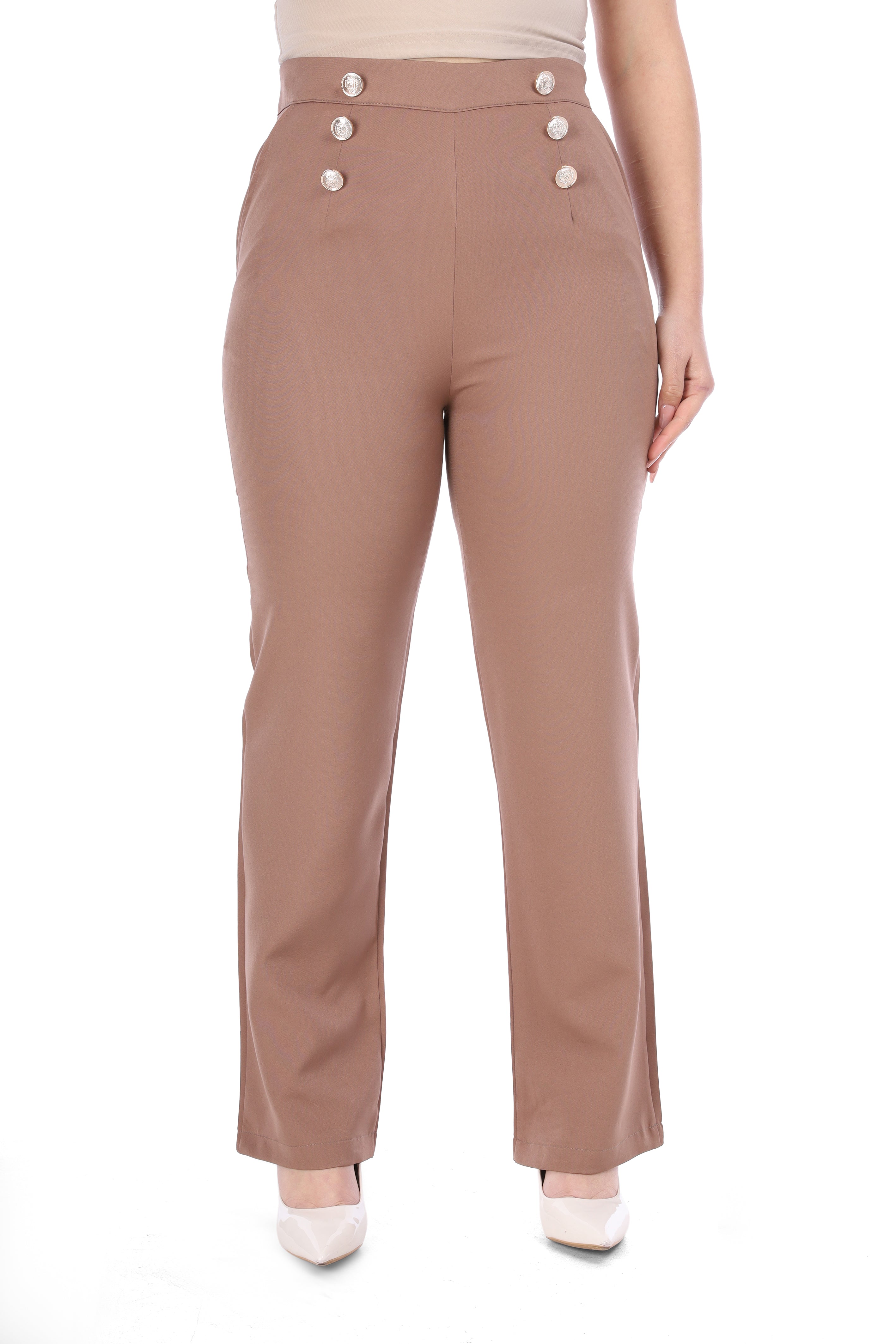 Classic Pants With Front Button Detail 20571068