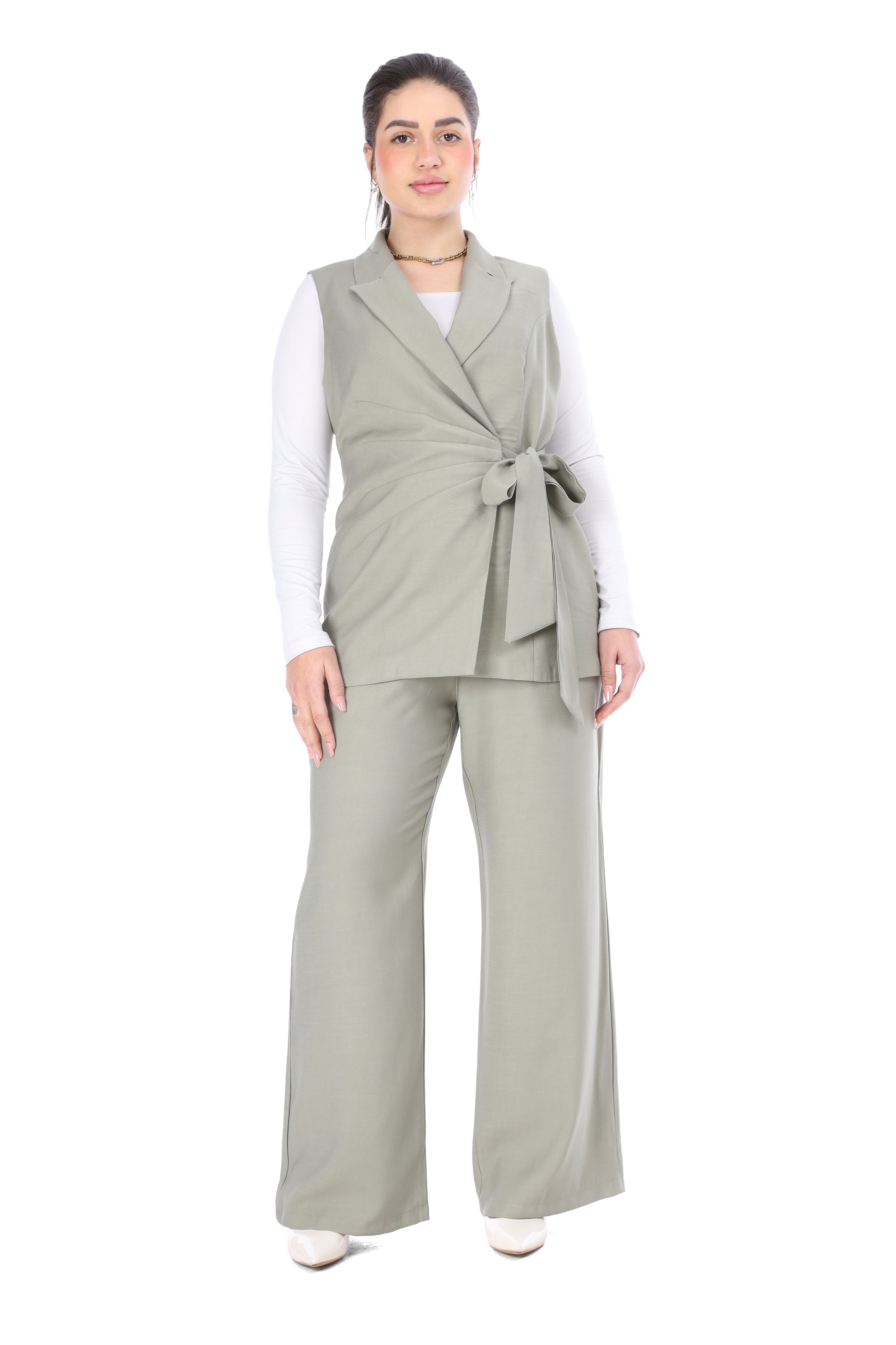 Formal Suit with Side Tie Blazer 20571075