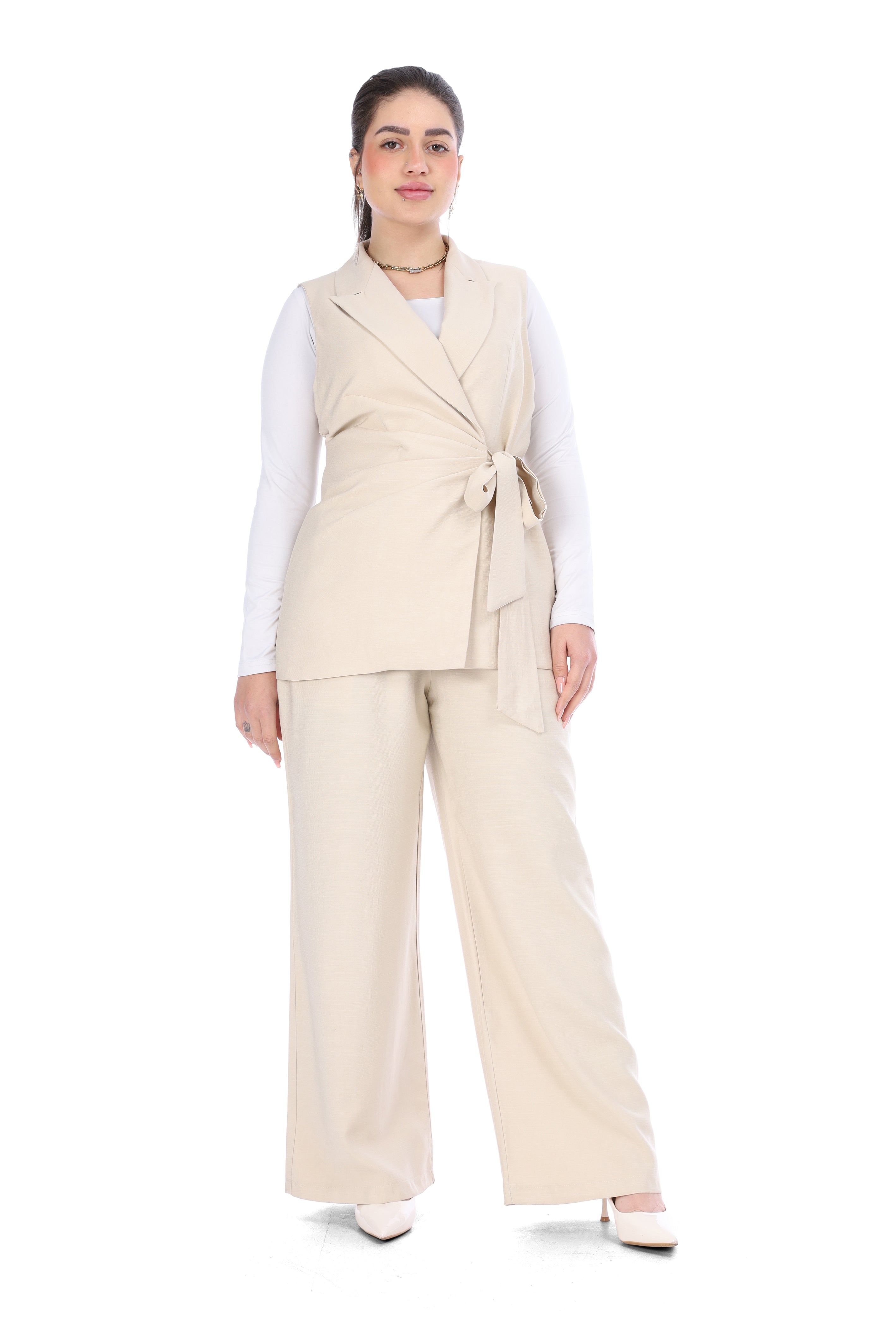 Formal Suit with Side Tie Blazer 20571075