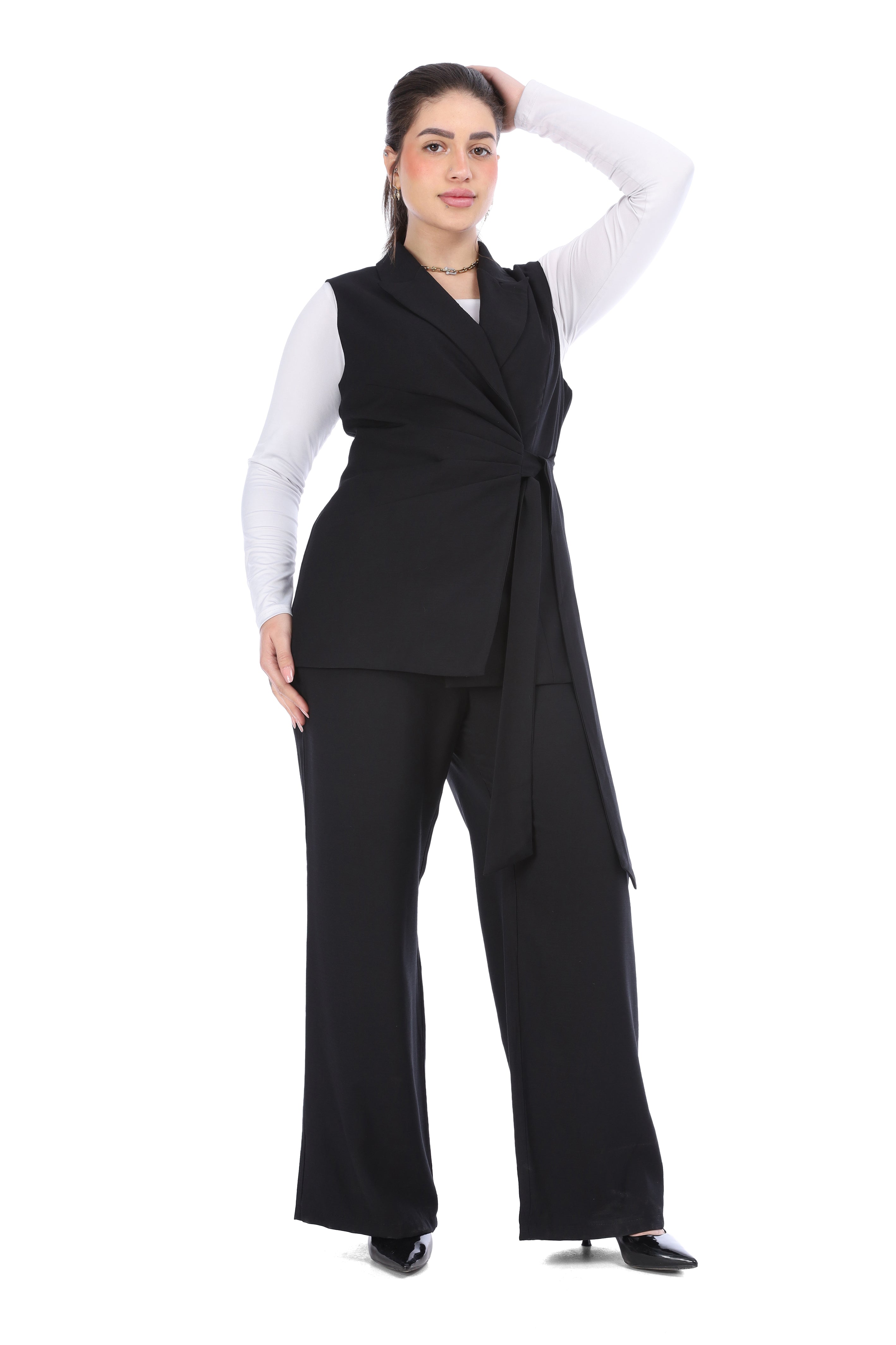 Formal Suit with Side Tie Blazer 20571075