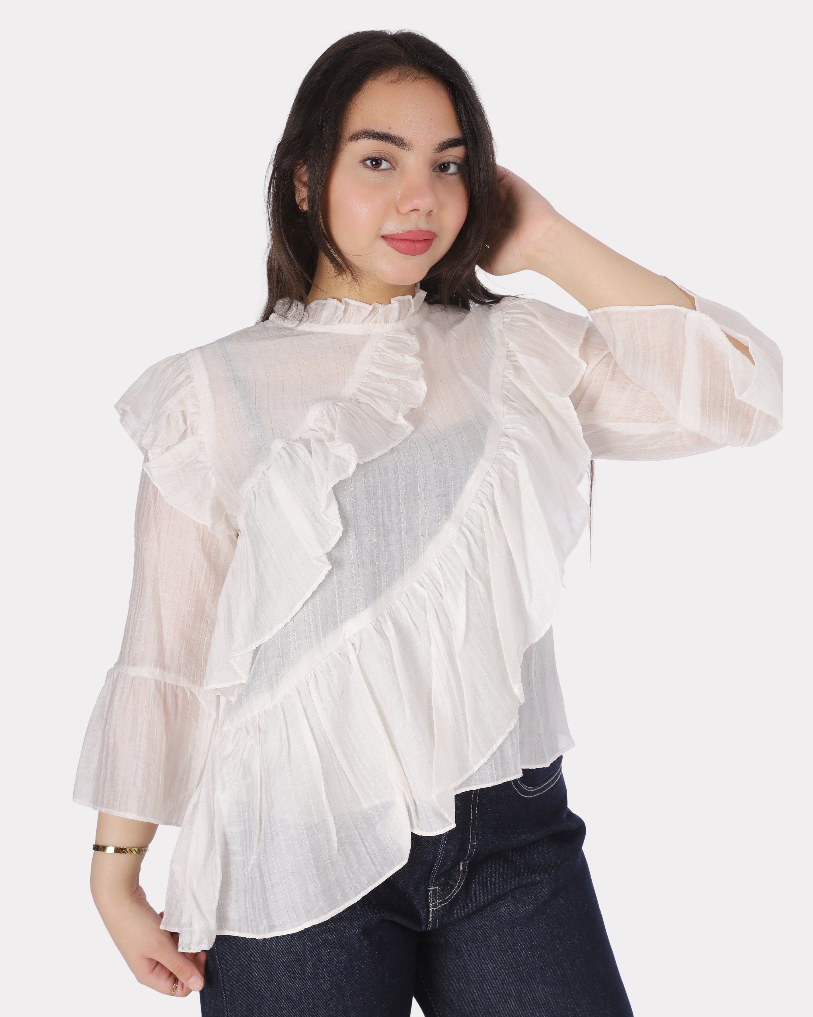 Ruffle Chiffon Blouse 20571088