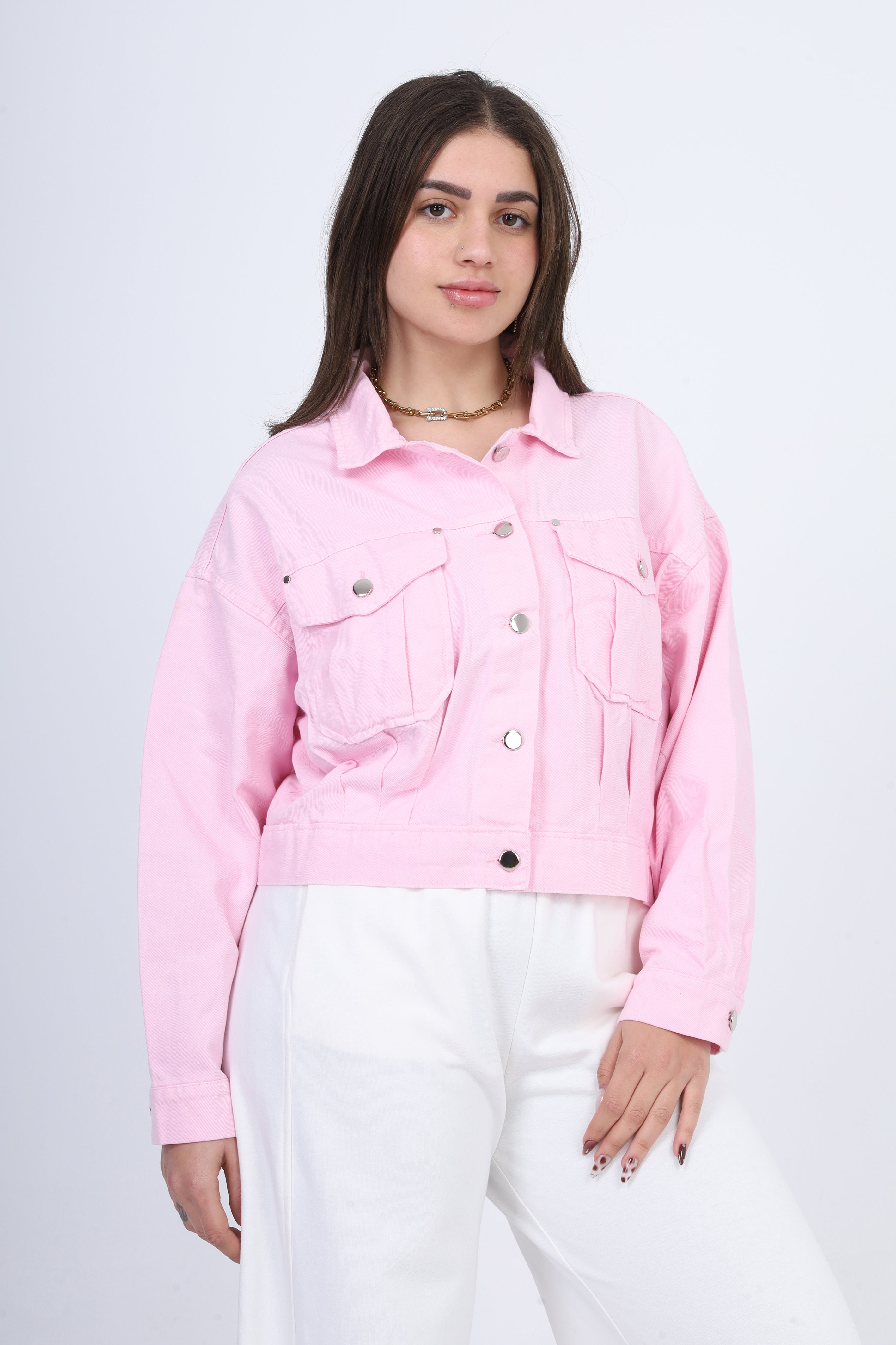 Casual Cropped Denim Jacket 2059J014