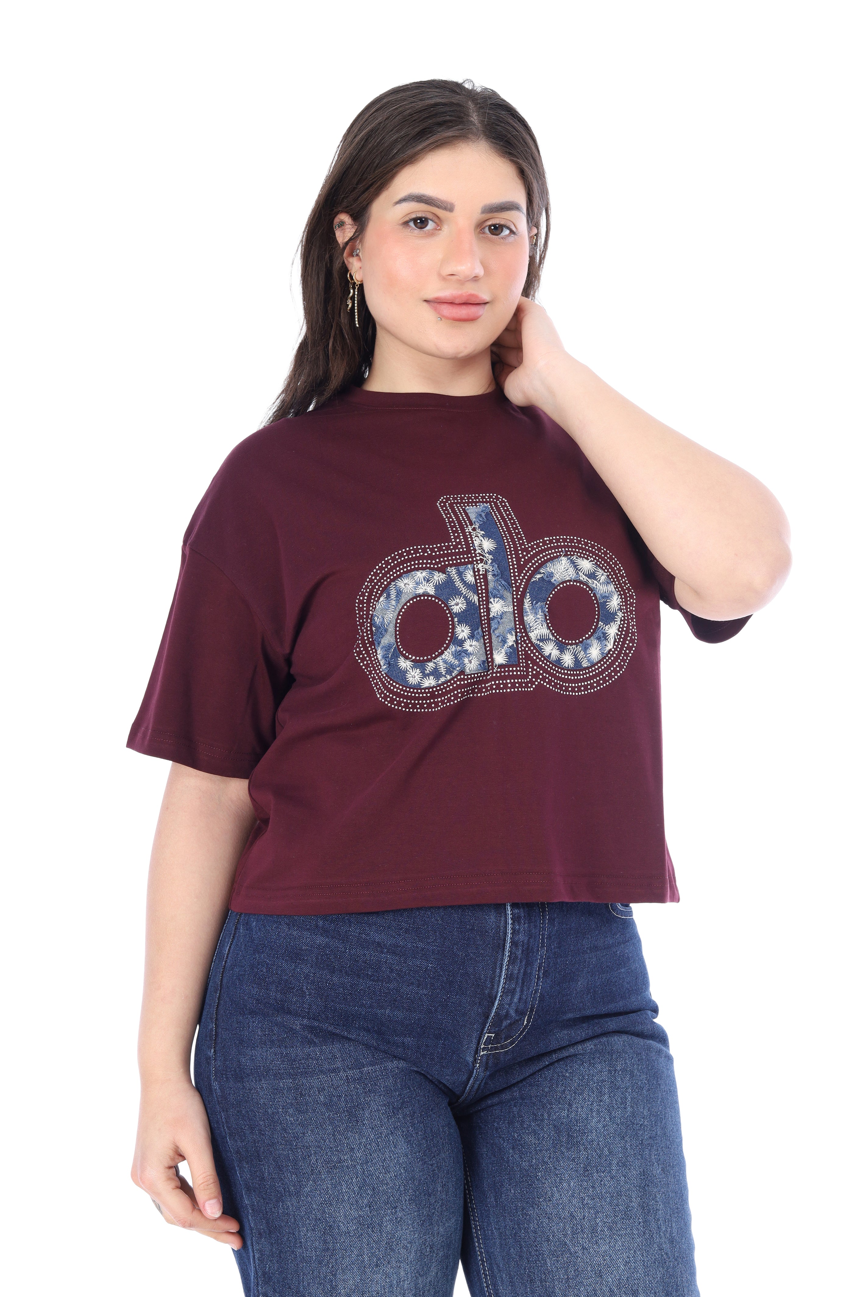 Trendy Crop Tee – Half Sleeve 2059S302